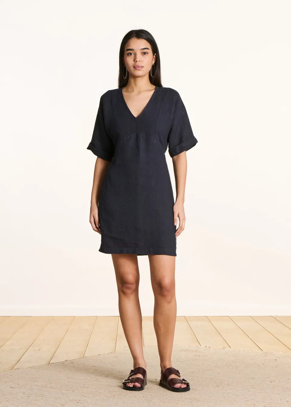 la-f-e-marabout-e-flavie-kleid-dunkelblau-gr-34-leinen image 1