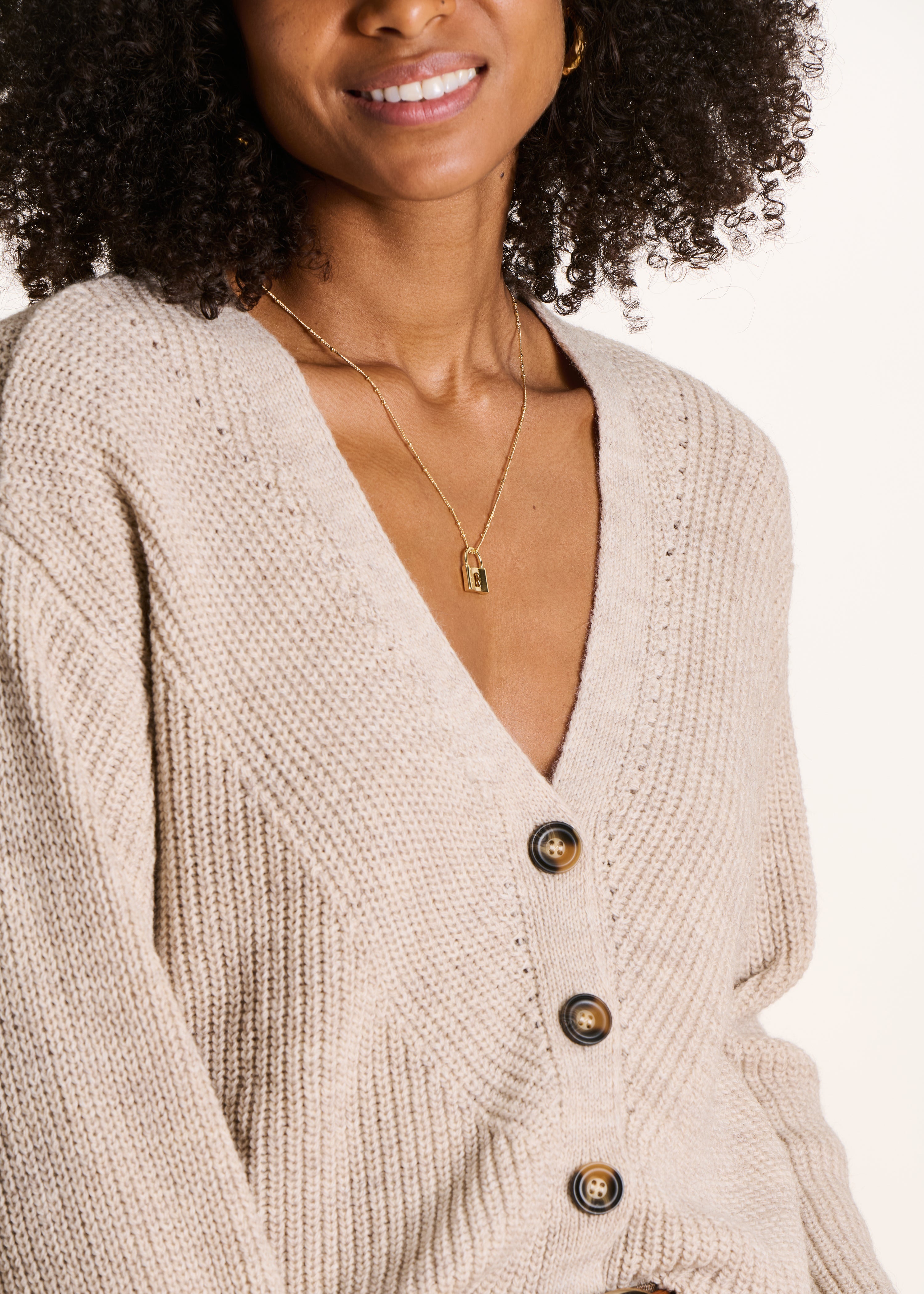 la-f-e-marabout-e-strickweste-beige-kurz-wolle-alpaka-damen image 5