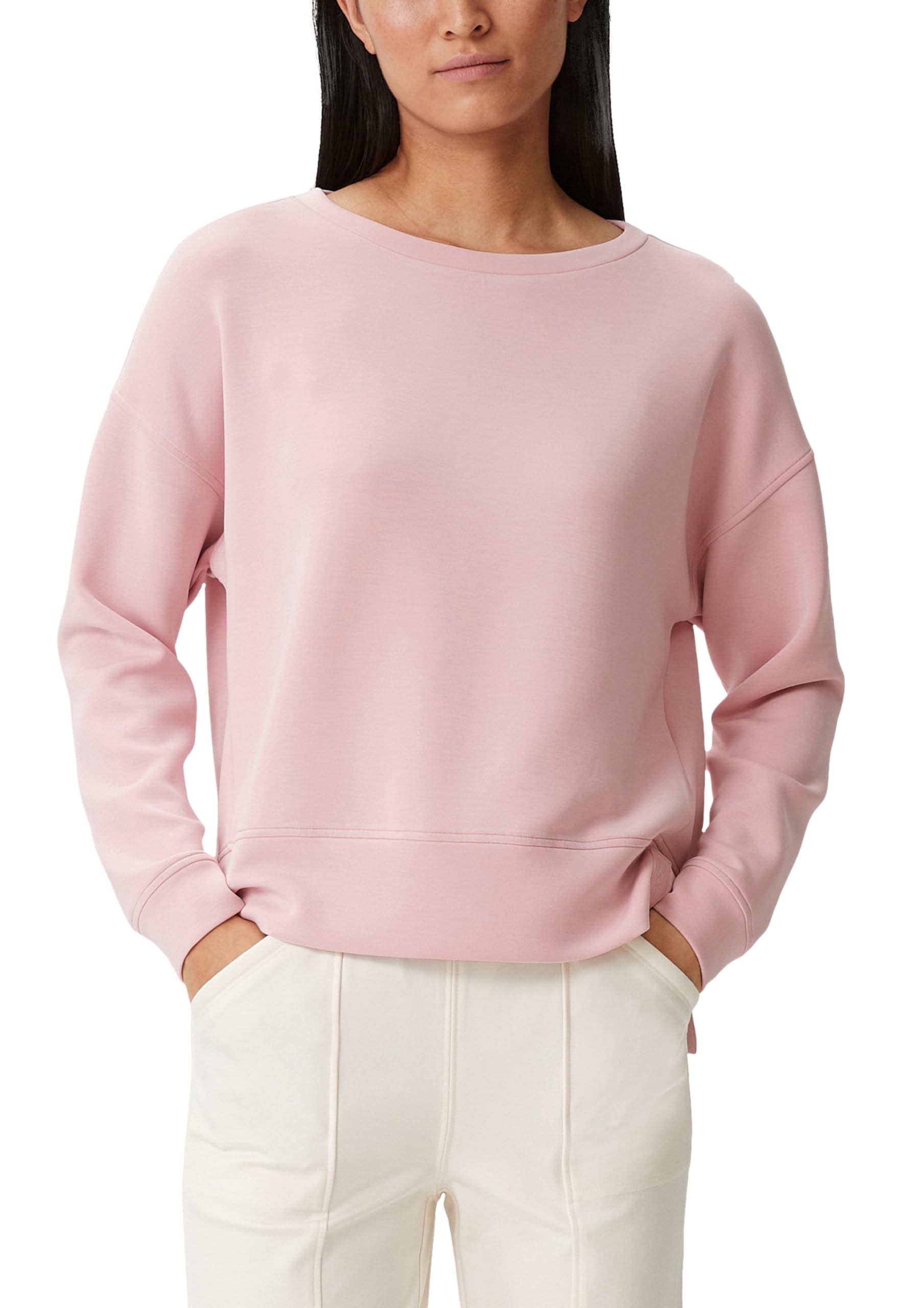 comma-tops-langarmshirt-aus-modalmix-schwarz image 8
