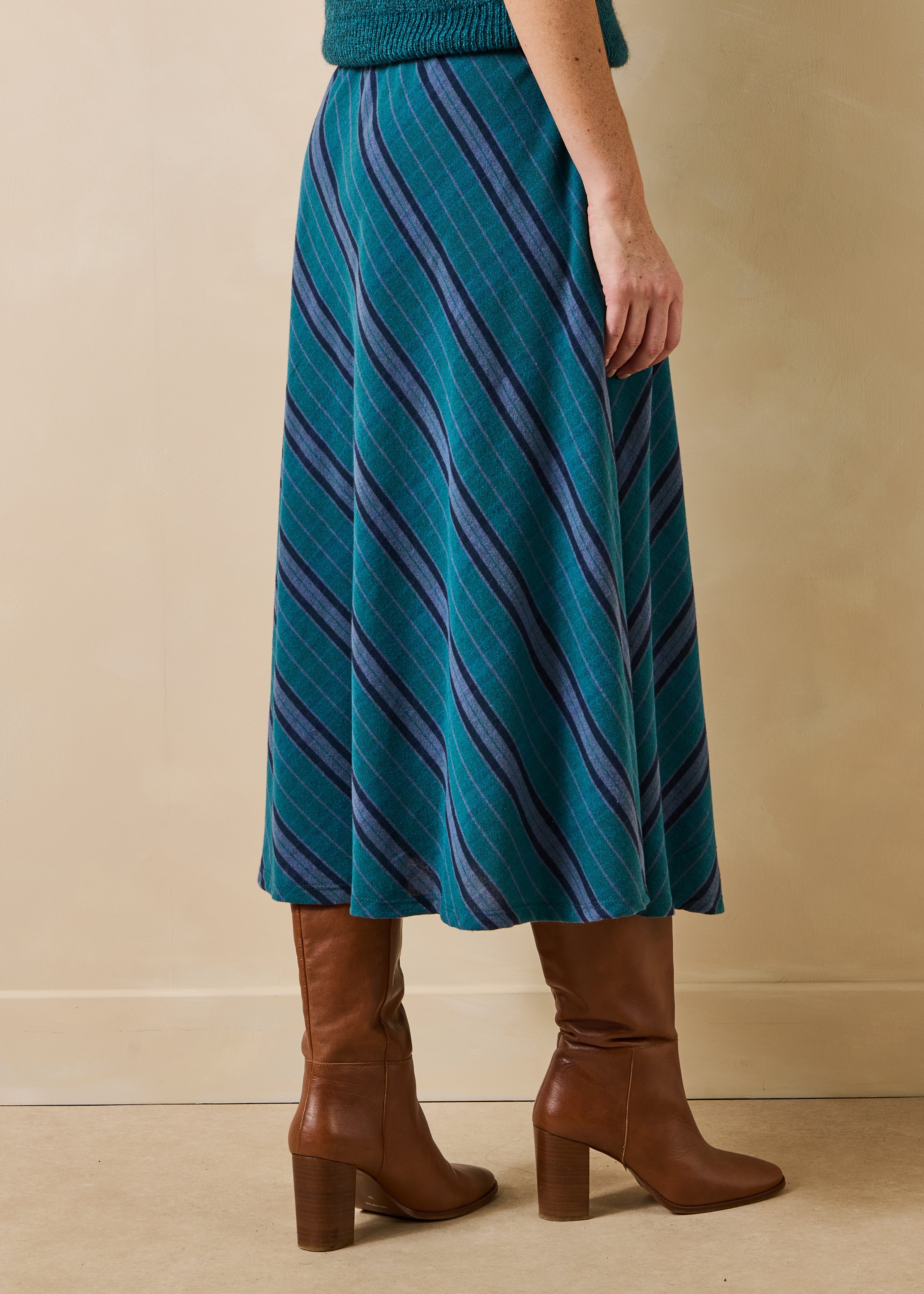 la-f-e-marabout-e-jupes-shorts-rock-gary-petrol-midi-streifen image 3