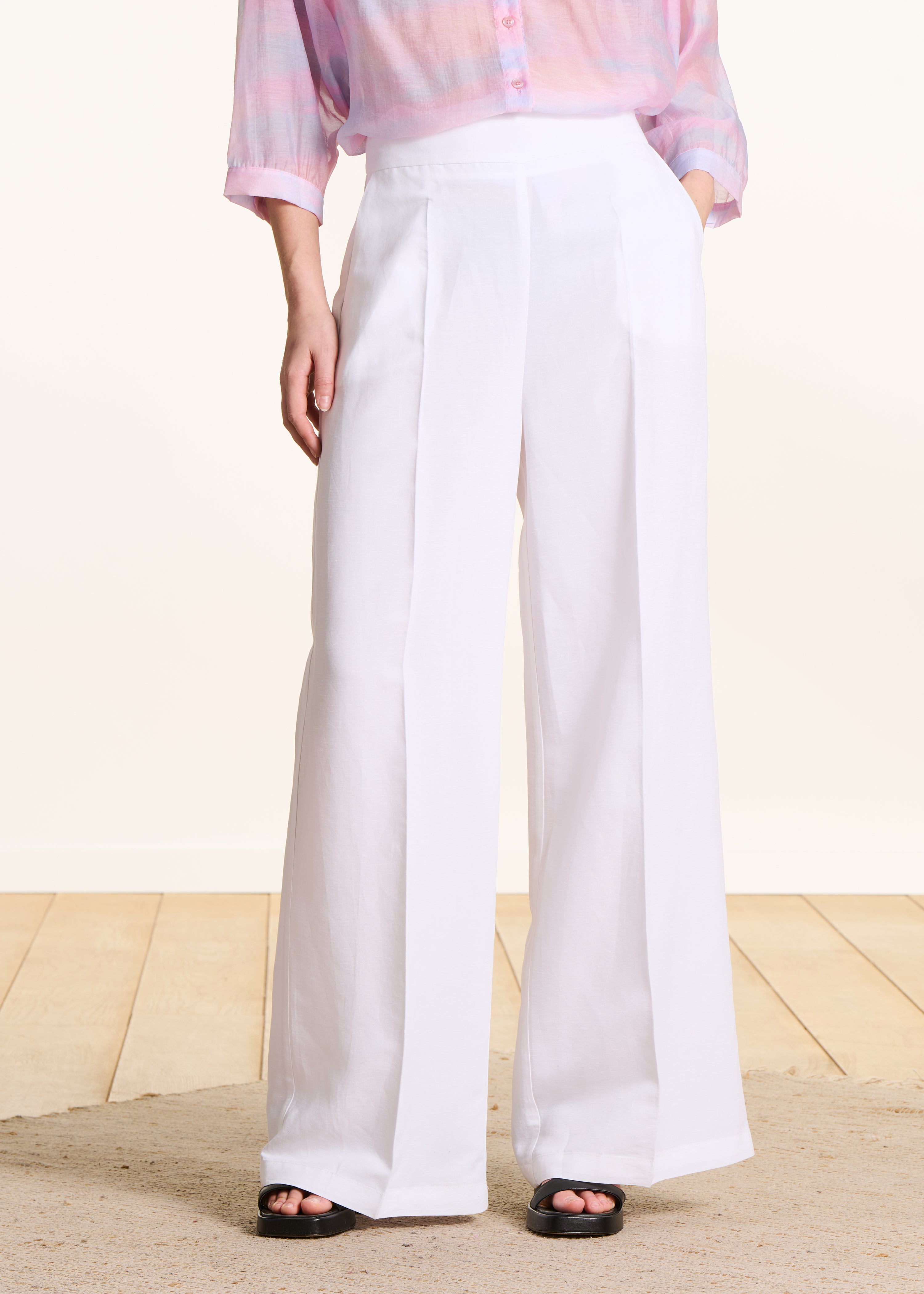 la-f-e-marabout-e-derick-hose-damen-wei-viskose-leinen-weit image 2