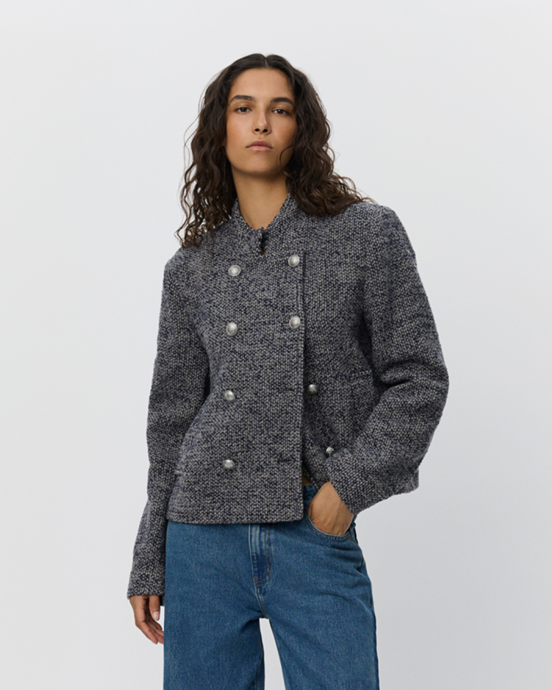 sofie-schnoor-women-emerysw-jacke-navy-boucle-wolle image 5
