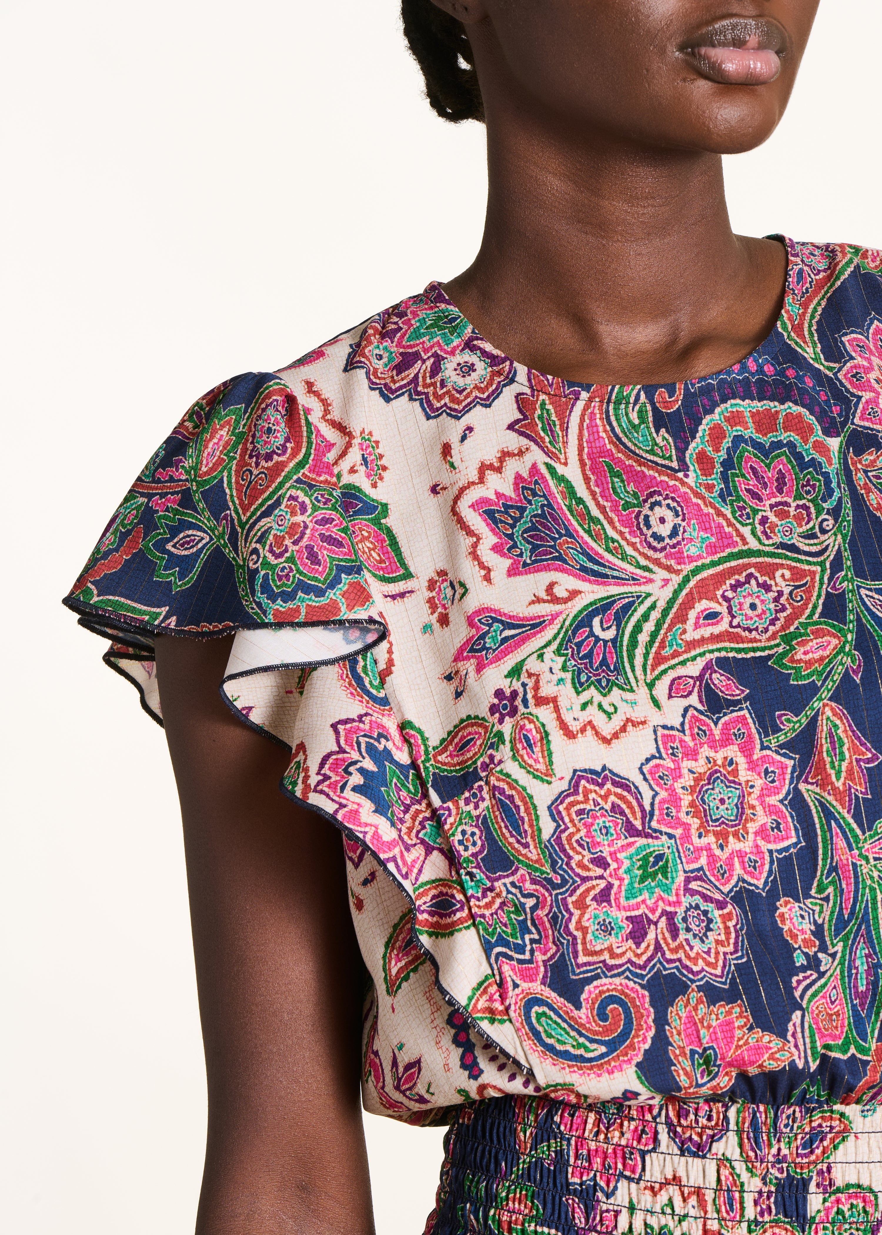la-f-e-marabout-e-eludia-minikleid-rosa-blau-paisley-viskose image 4