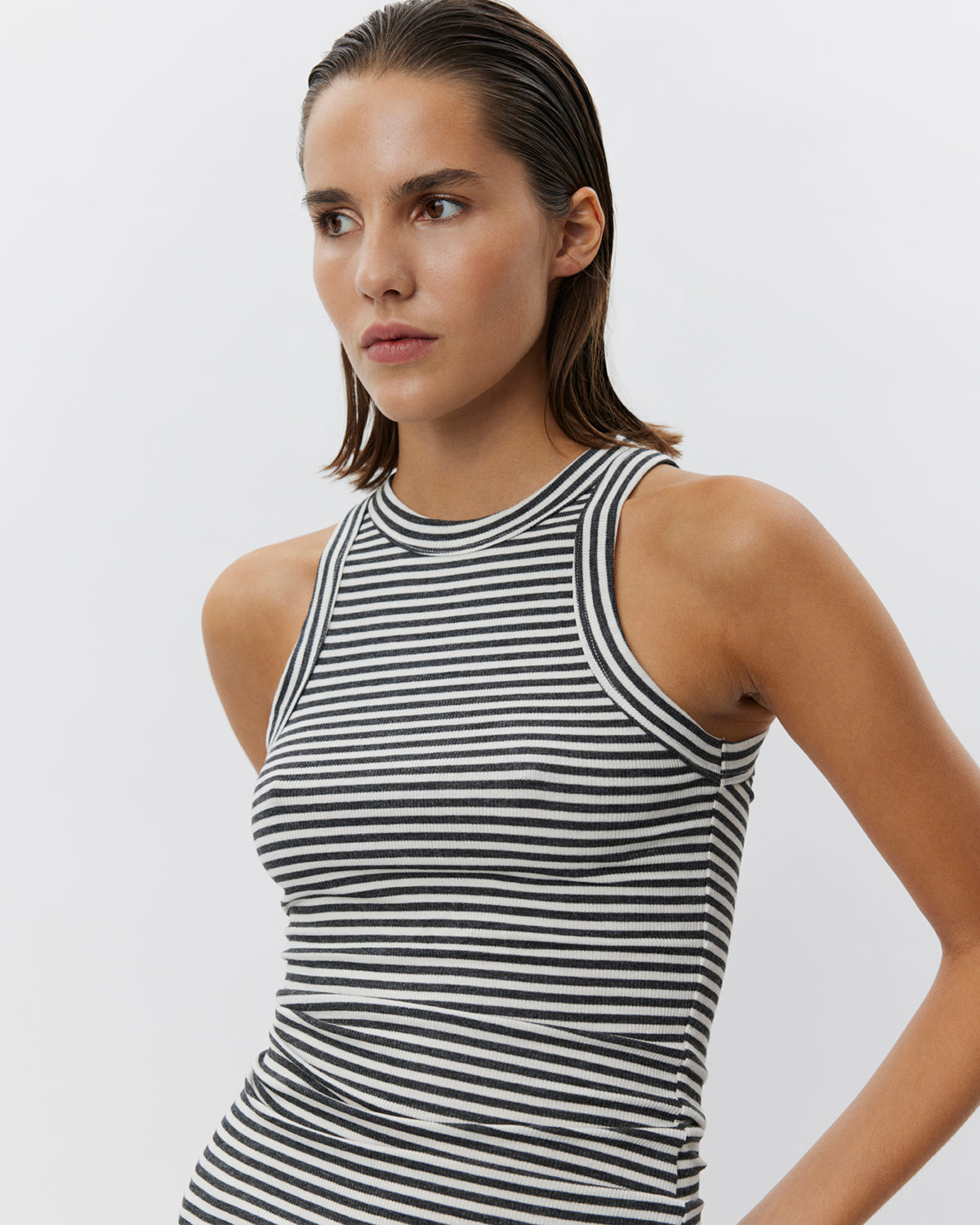 sofie-schnoor-women-julliesw-stripe-top-dark-grey-striped image 2