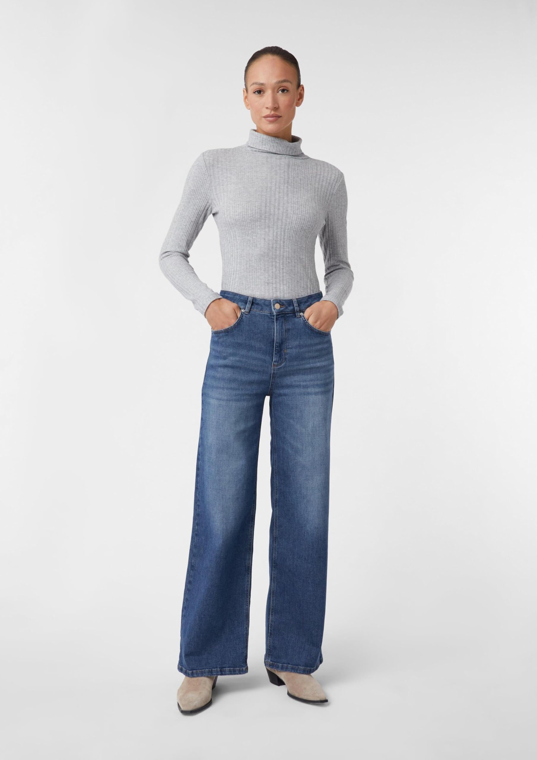 comma-jeans-elastische-wide-leg-jeans-hose-gr-e-38 image 7