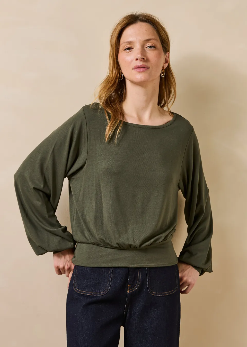la-f-e-marabout-e-tops-t-shirts-gordon-t-shirt-kaki-oversize image 1