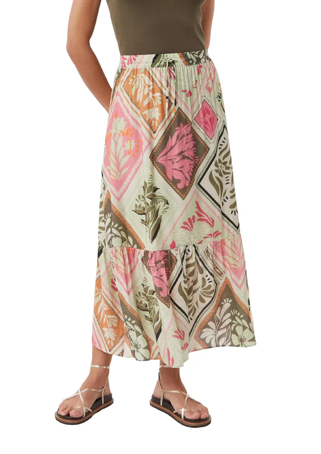 comma-maxi-rock-aop-muster-lang-damen image 1
