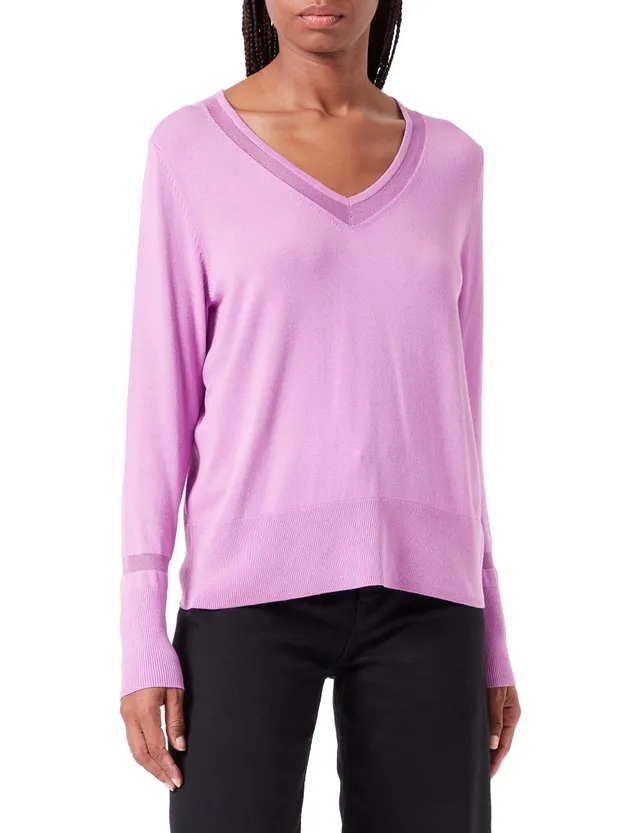 comma-knitwear-pullover-gr-36-pink-v-ausschnitt-baumwolle image 1