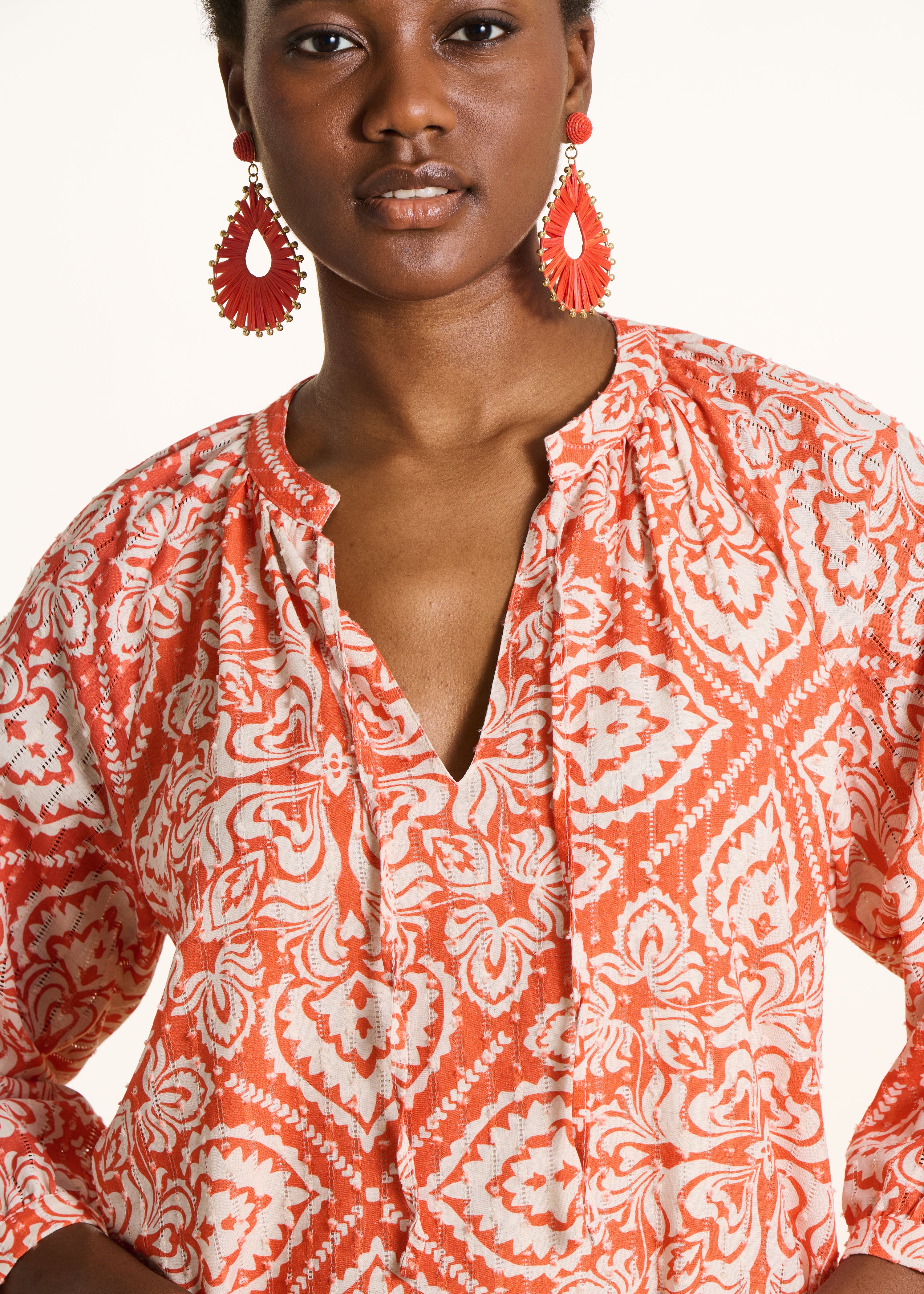 la-f-e-marabout-e-fuapa-minikleid-orange-blumen-voile image 4