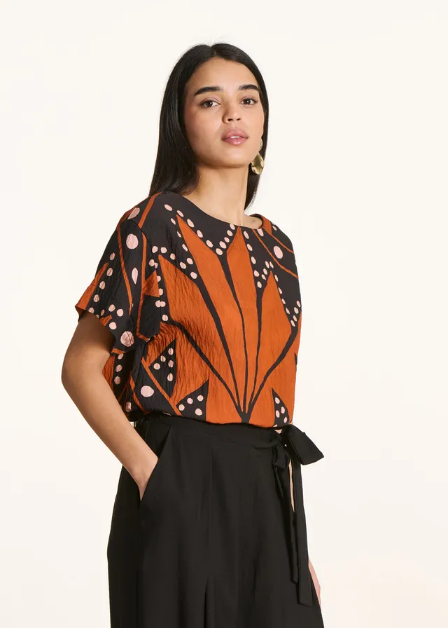 la-f-e-marabout-e-ficelle-top-schwarz-crop-print image 1