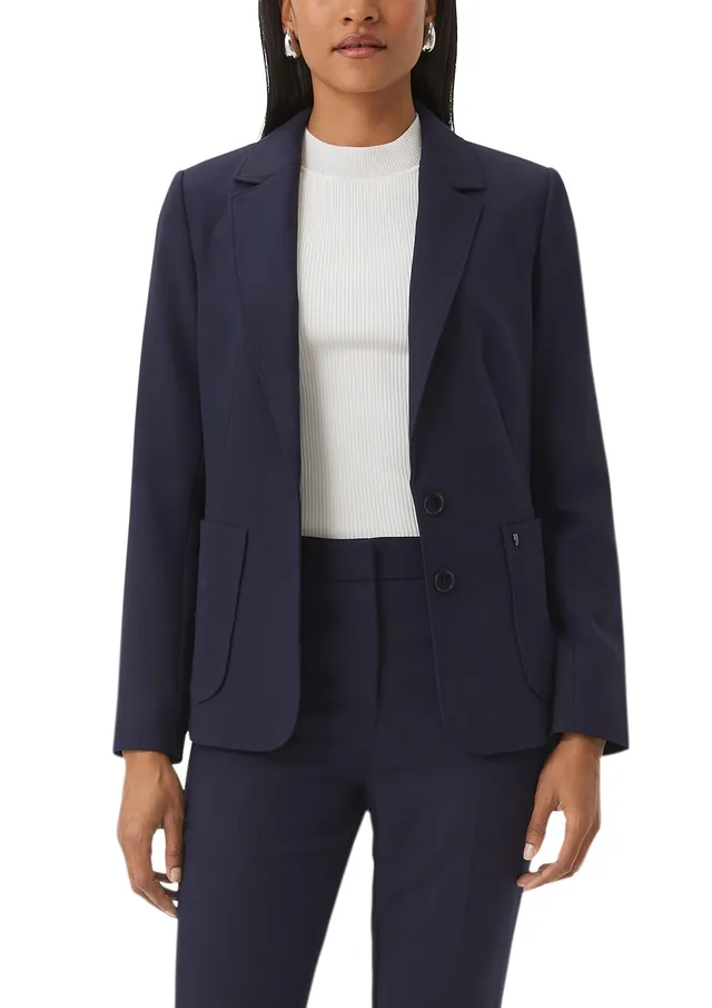 comma-blazers-blazer-leicht-gef-ttert-gr-40-navy image 1