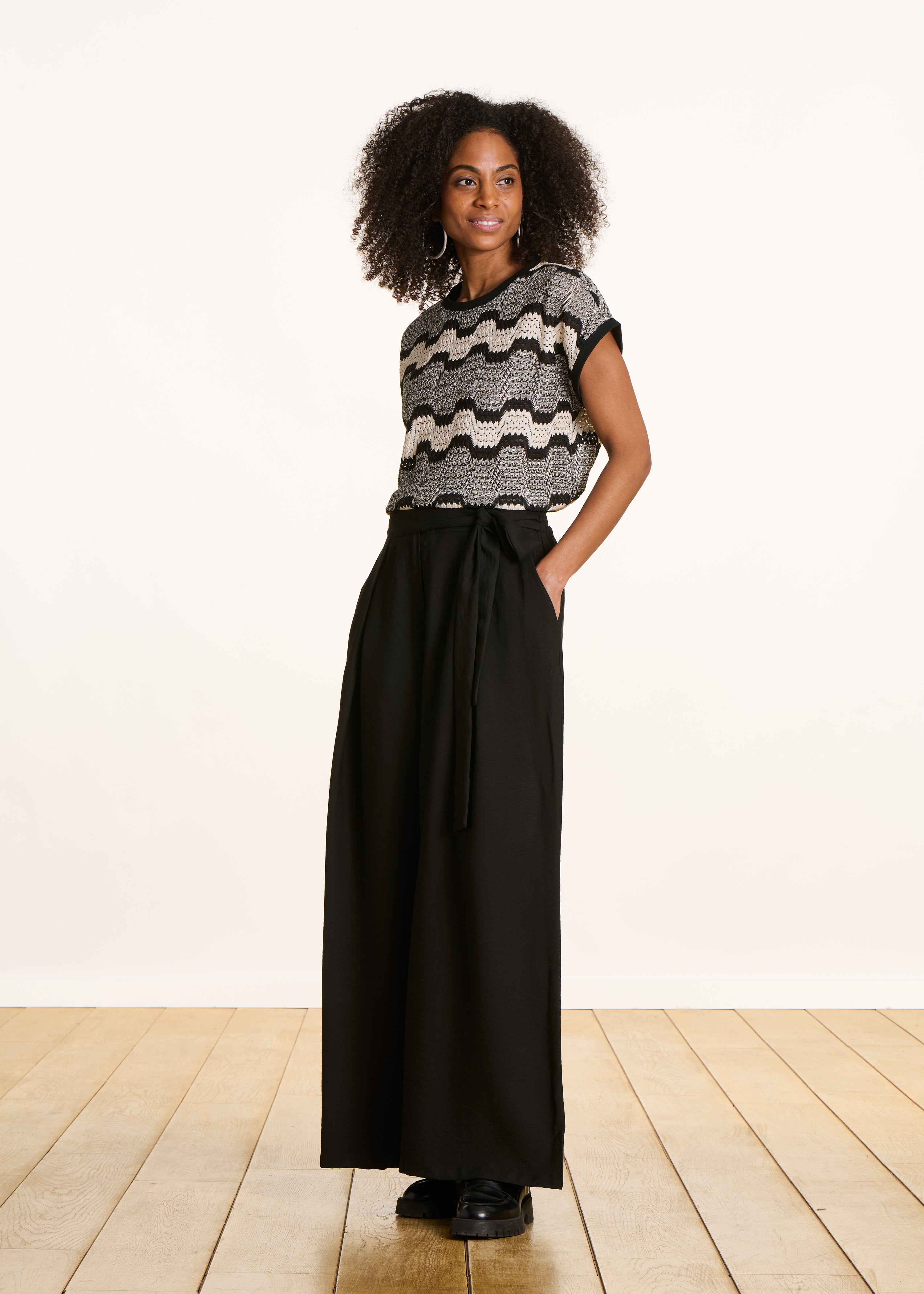 la-f-e-marabout-e-simba-hose-jacquard-schwarz-gr-38-weit image 1