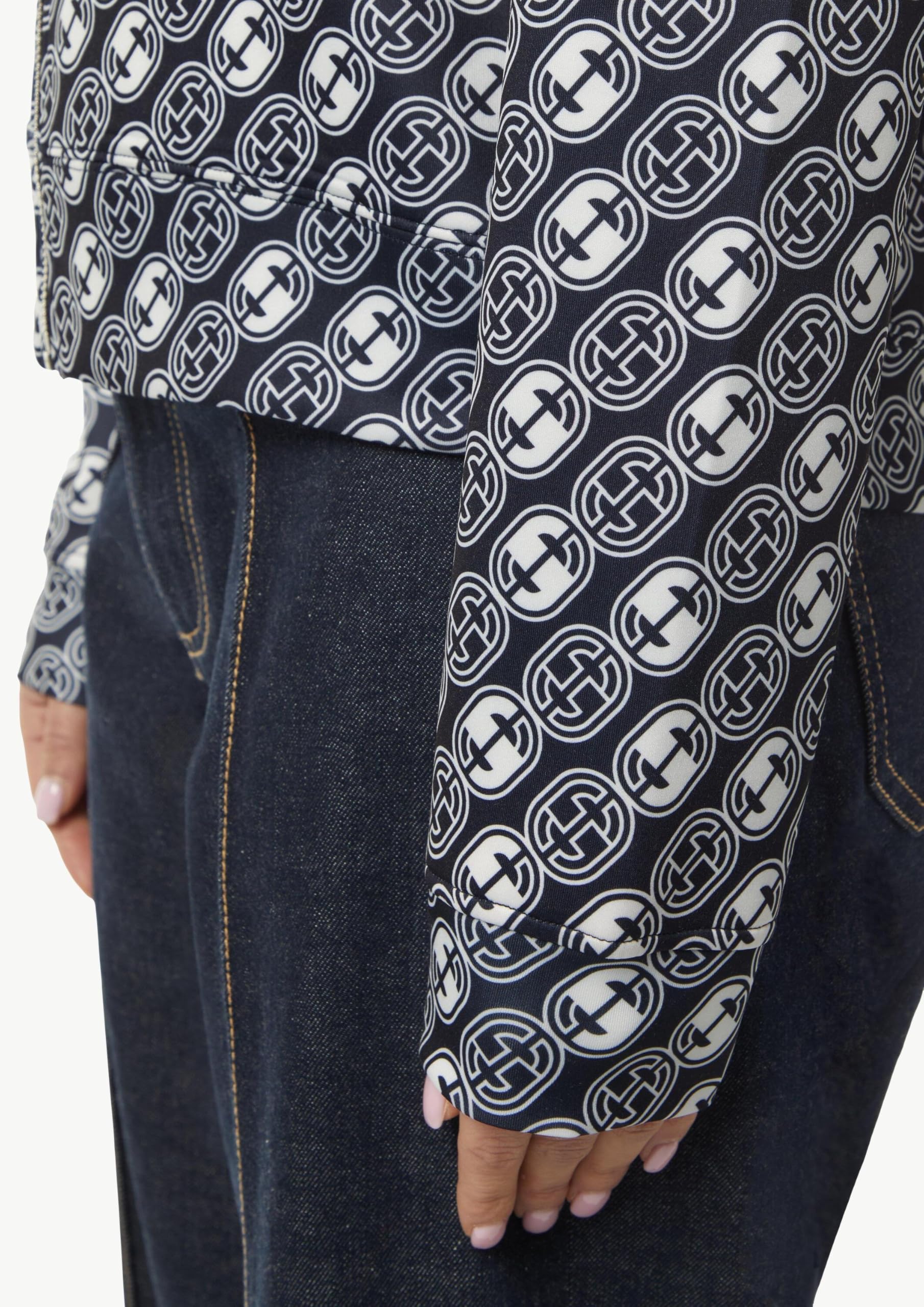comma-sweat-jacke-damen-icon-muster-mit-kapuze image 5