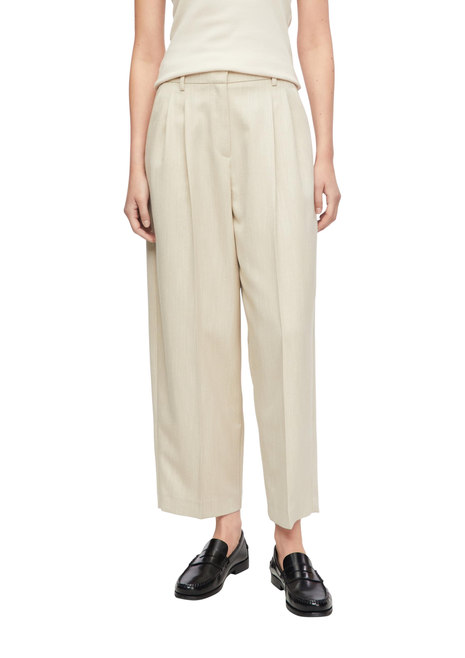 comma-trousers-bundfaltenhose-barrel-helles-beige-32 image 1