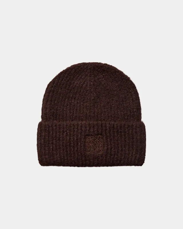 sofie-schnoor-young-gabinesy-beanie-dunkelbraun-logo image 1