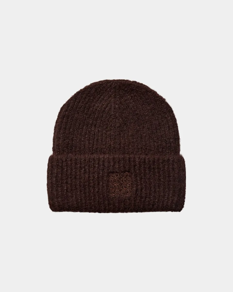sofie-schnoor-young-gabinesy-beanie-dunkelbraun-logo image 1