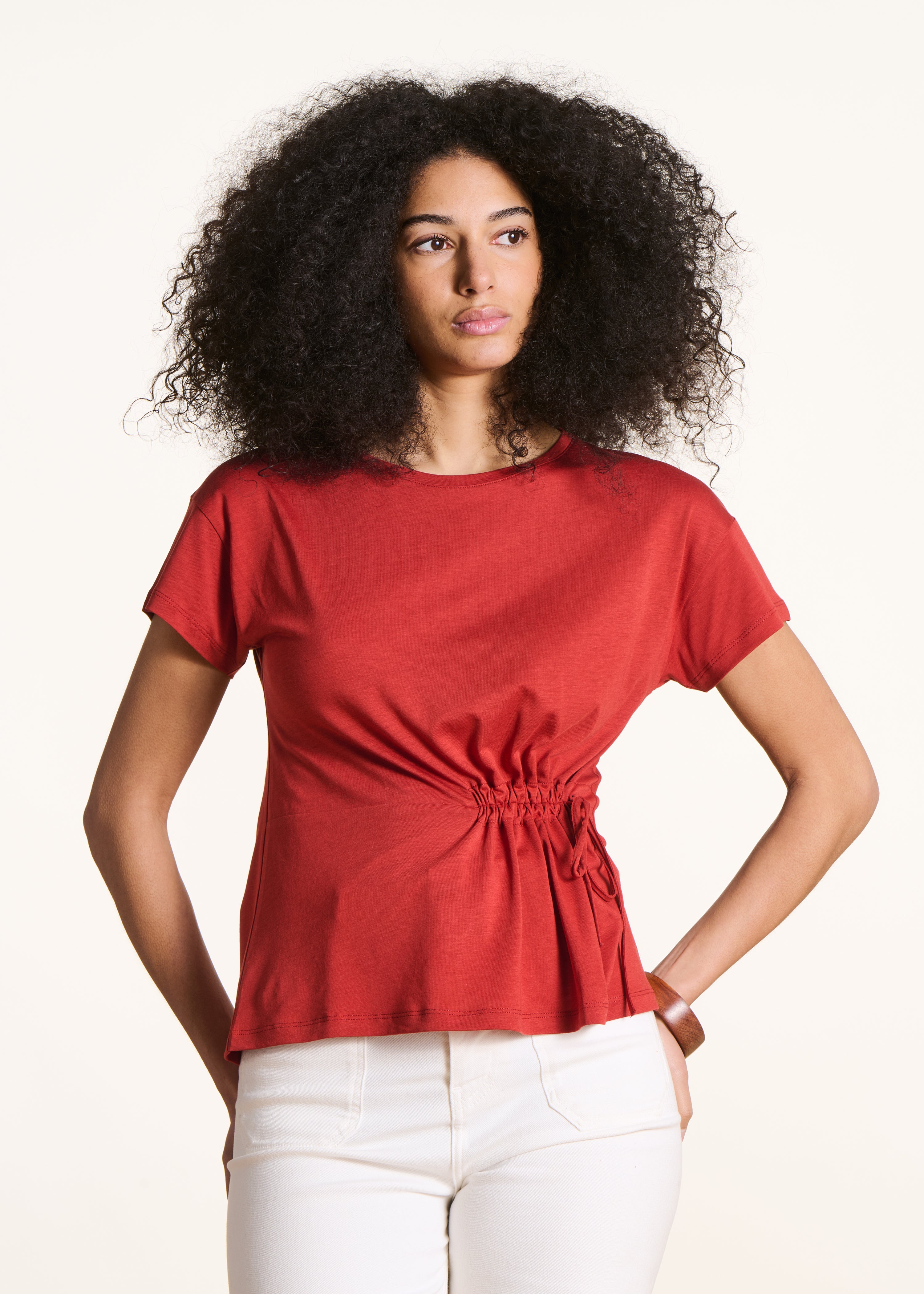 la-f-e-marabout-e-t-shirt-fluide-t-shirt-rot-lyocell image 1