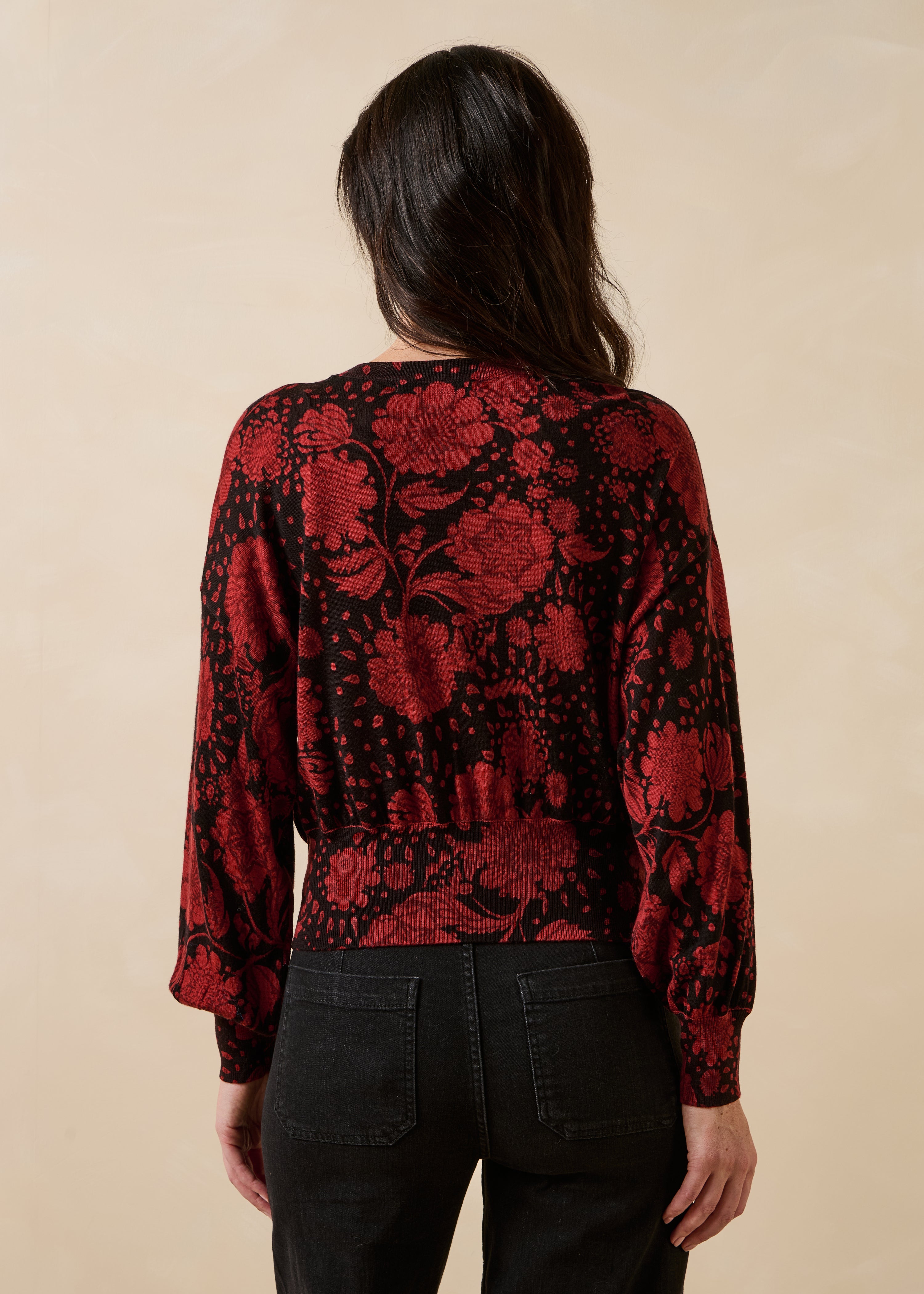 la-f-e-marabout-e-eir-pullover-bordeaux-floral-wolle image 3