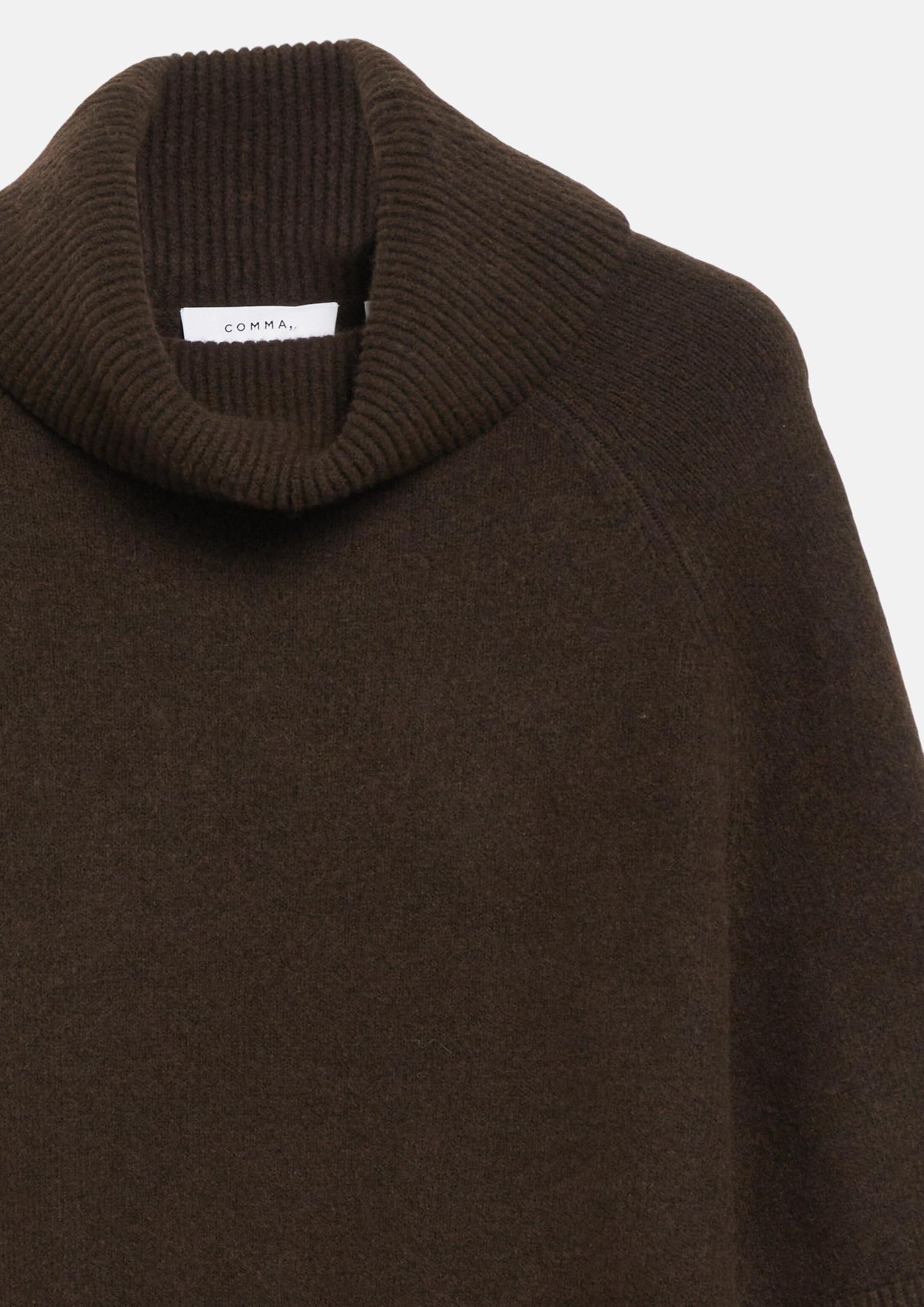 comma-poncho-pullover-rollkragen-loose-fit-beige image 6