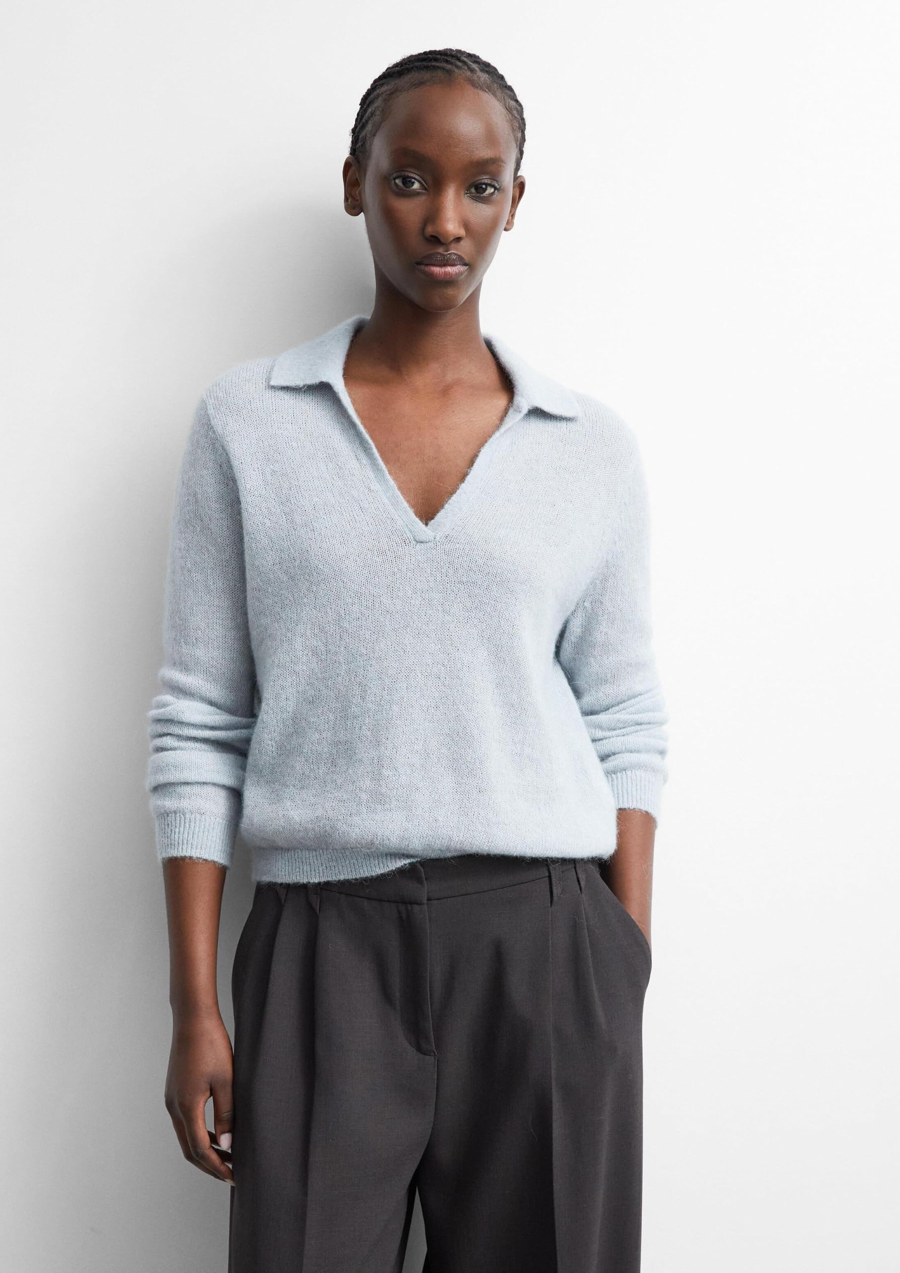 comma-knitwear-strickpullover-polokragen-relaxed-fit-beige image 6
