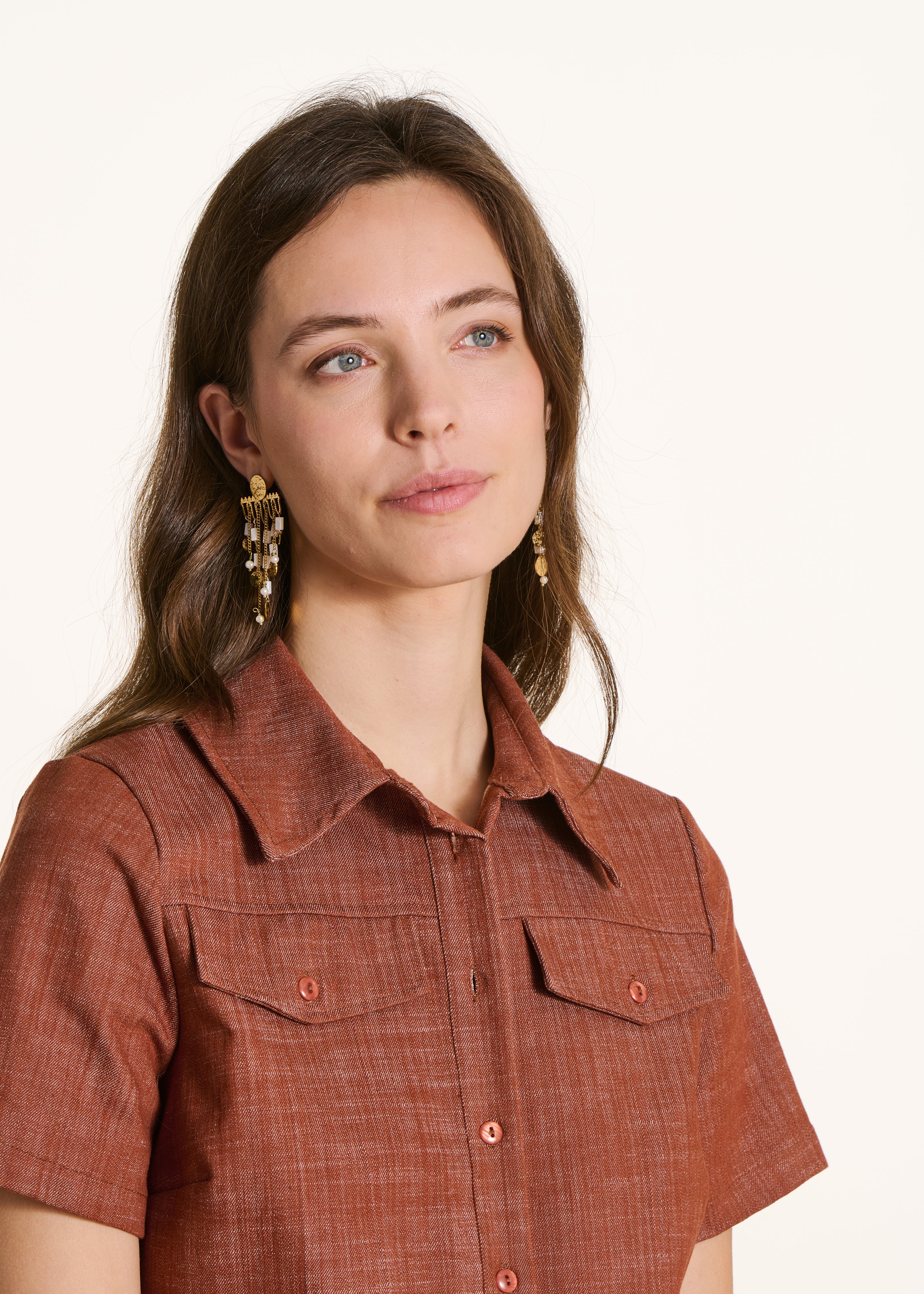 la-f-e-marabout-e-chemises-denimhemd-terracotta-kurzarm image 5