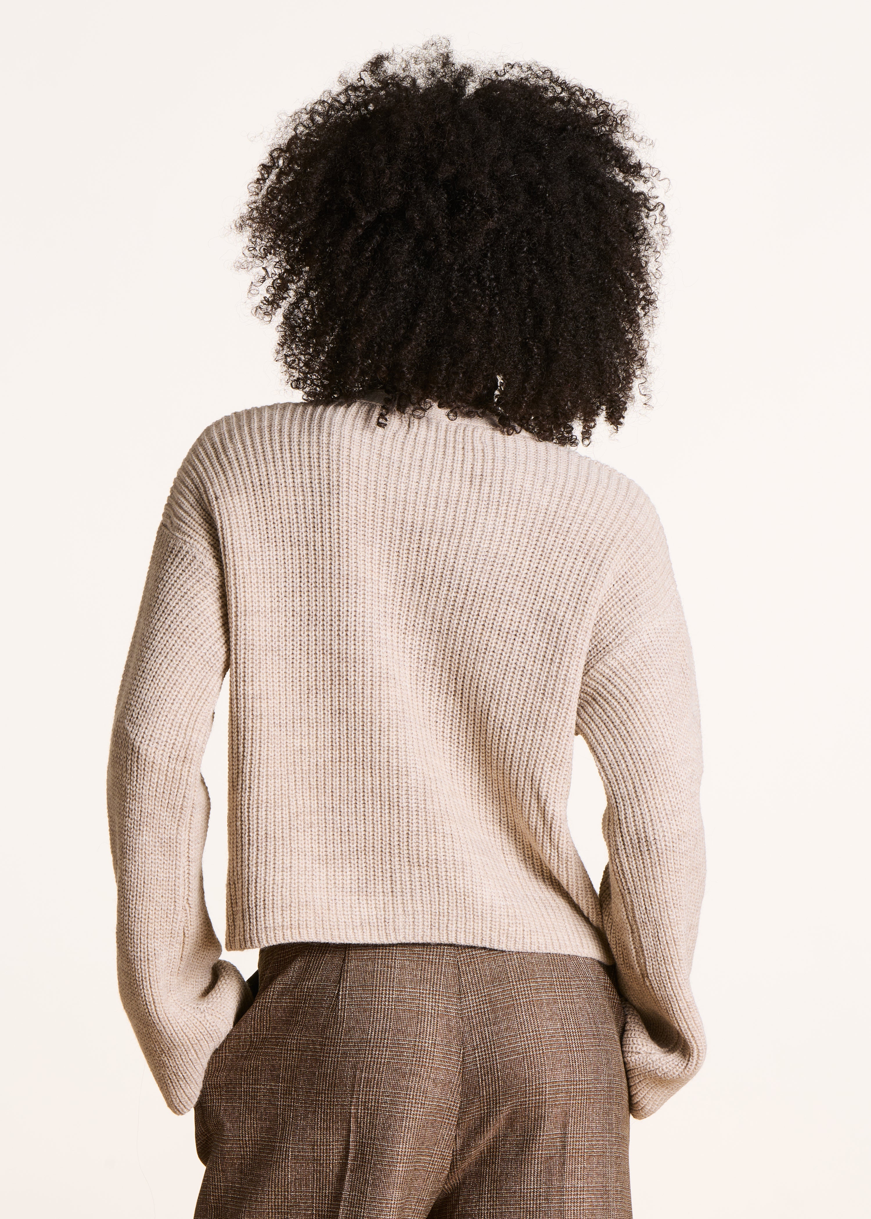 la-f-e-marabout-e-strickweste-beige-kurz-wolle-alpaka-damen image 3