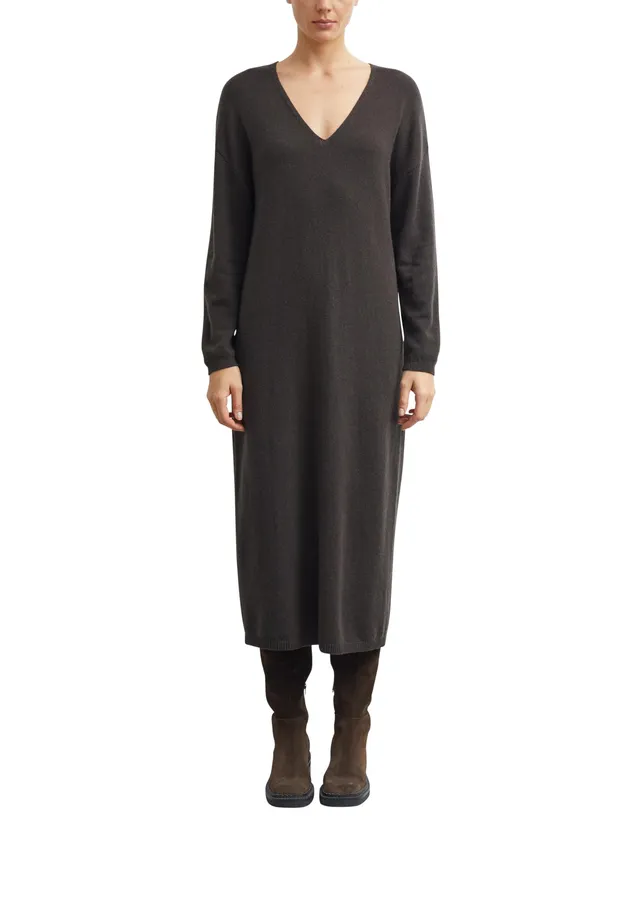 comma-dresses-strickkleid-2184660-midi-gr-42-v-ausschnitt image 1