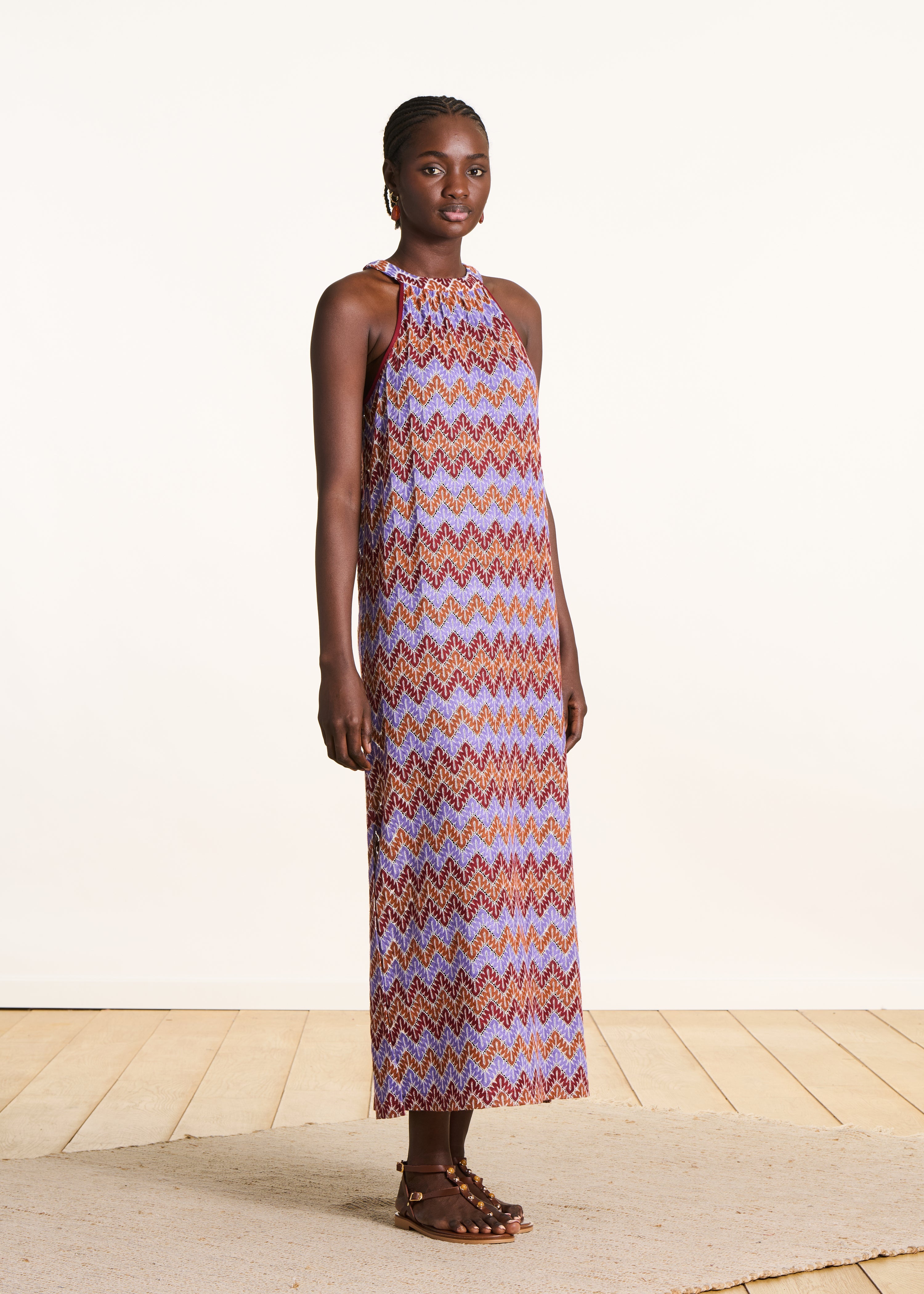 la-f-e-marabout-e-vacance-maxikleid-h-kel-lila image 1