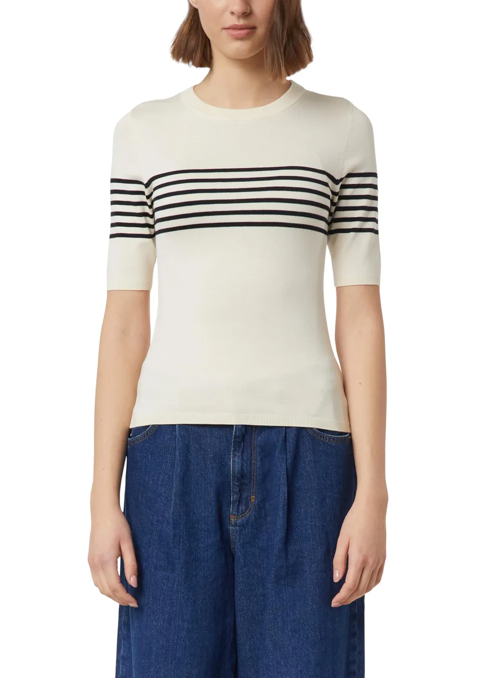 comma-kurzarmpullover-slim-fit-streifen-gr-44 image 1