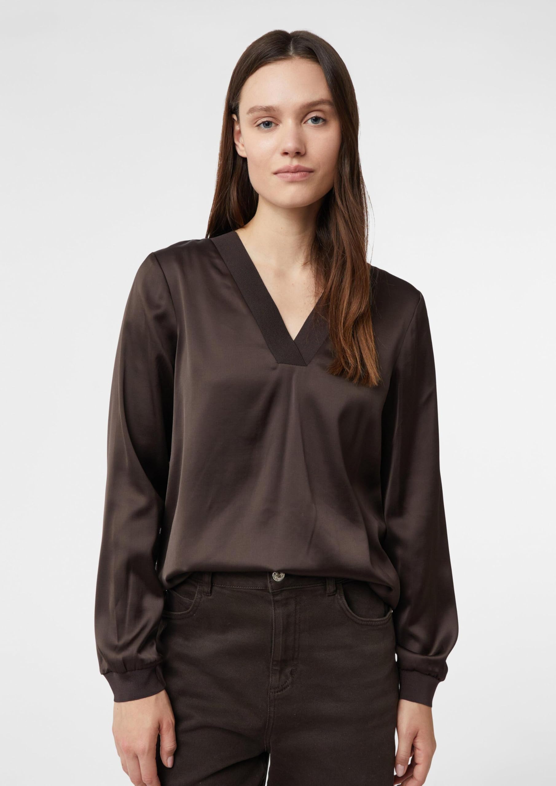 comma-blouses-satinbluse-v-ausschnitt-creme-wei image 3