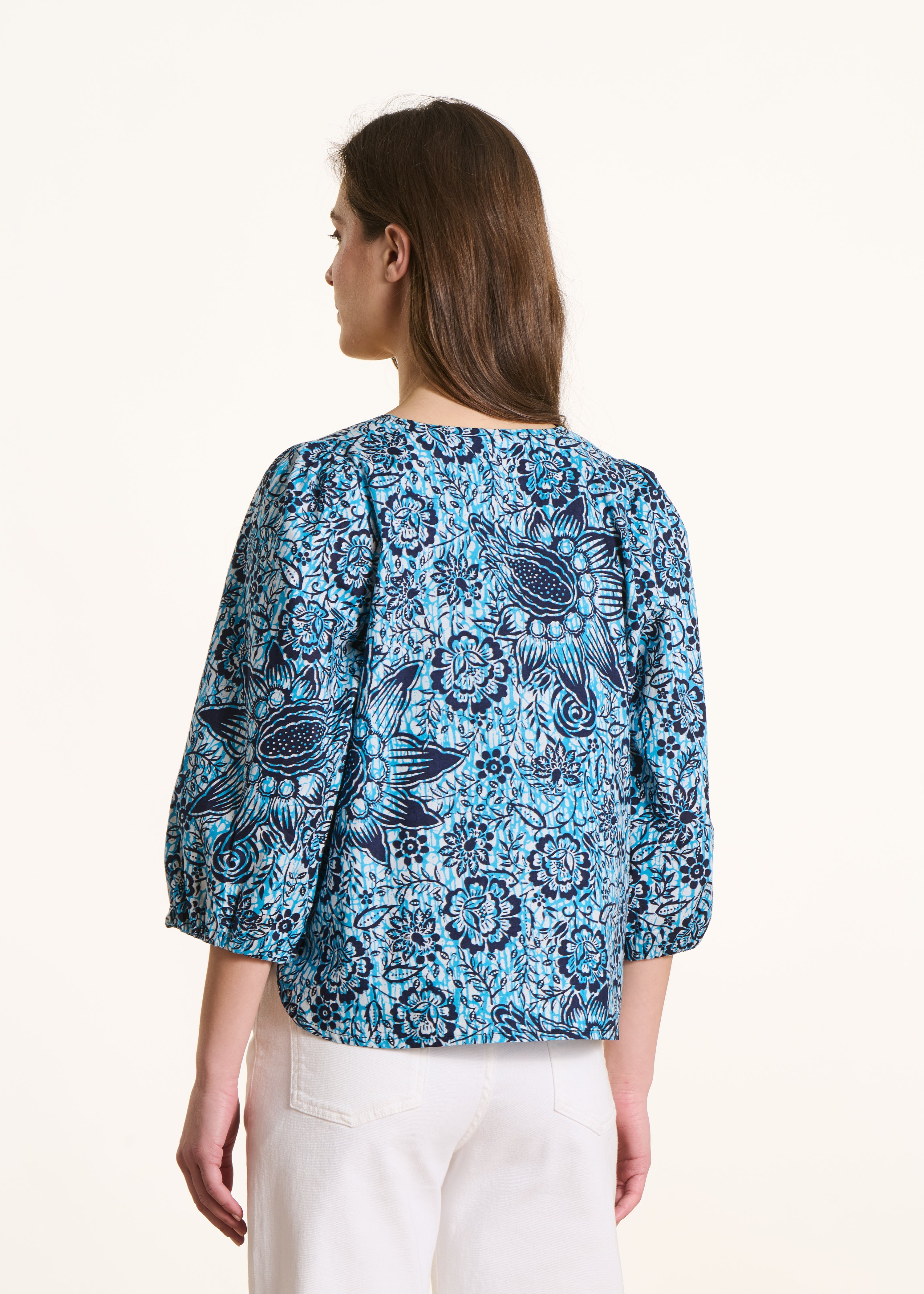 la-f-e-marabout-e-tops-top-blau-popeline-40-floral image 3