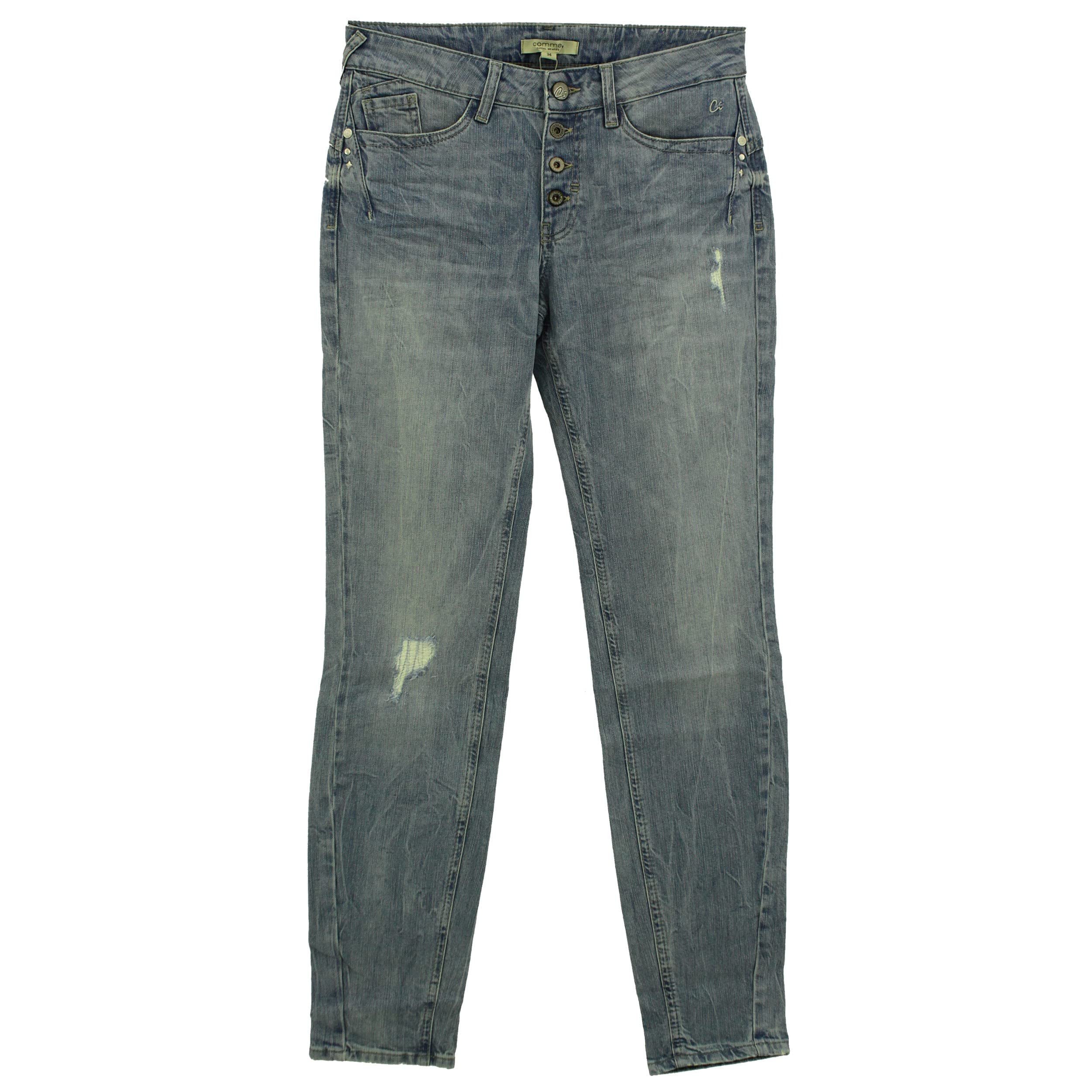 comma-jeans-hose-boyfriend-stretchdenim-blue-destroy image 1
