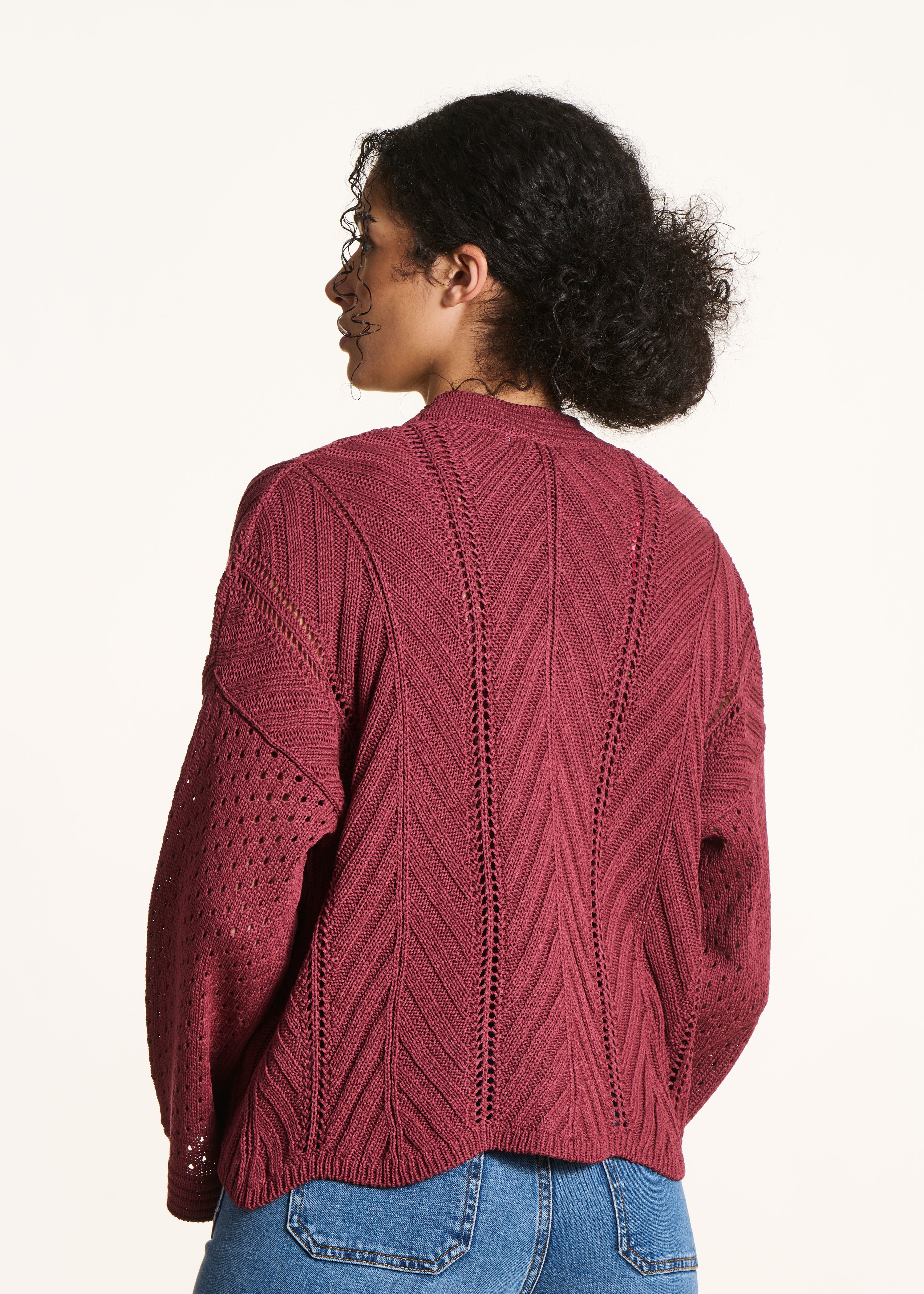 la-f-e-marabout-e-pulls-gilets-gilet-bordeaux-h-kelstrick-offen image 3