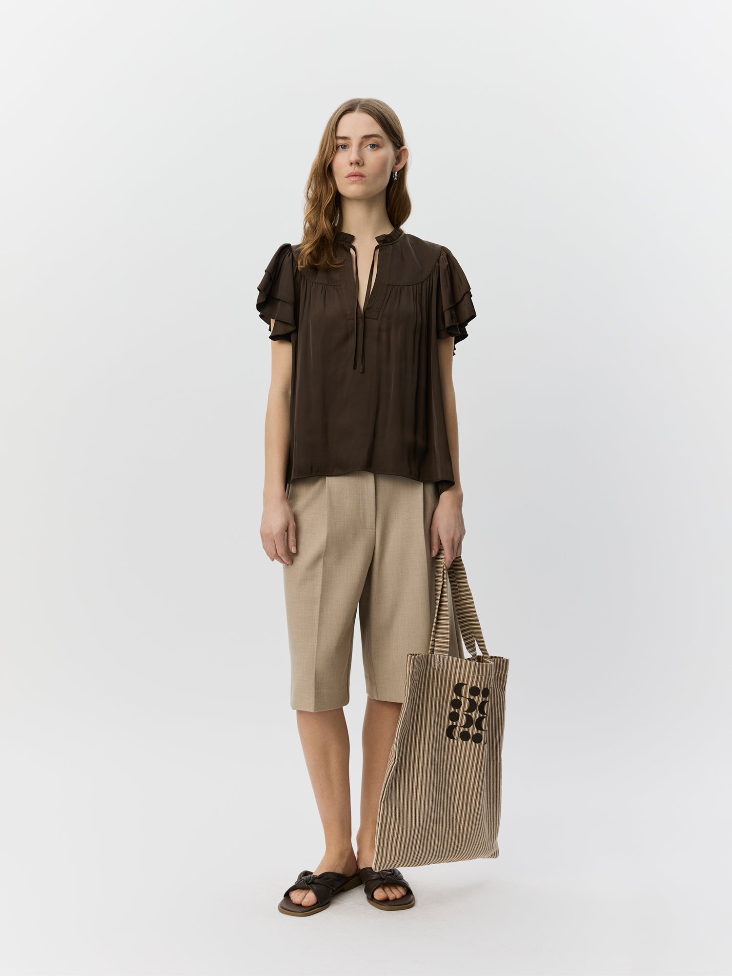 sofie-schnoor-women-lalilasw-r-schenbluse-braun-v-ausschnitt image 2