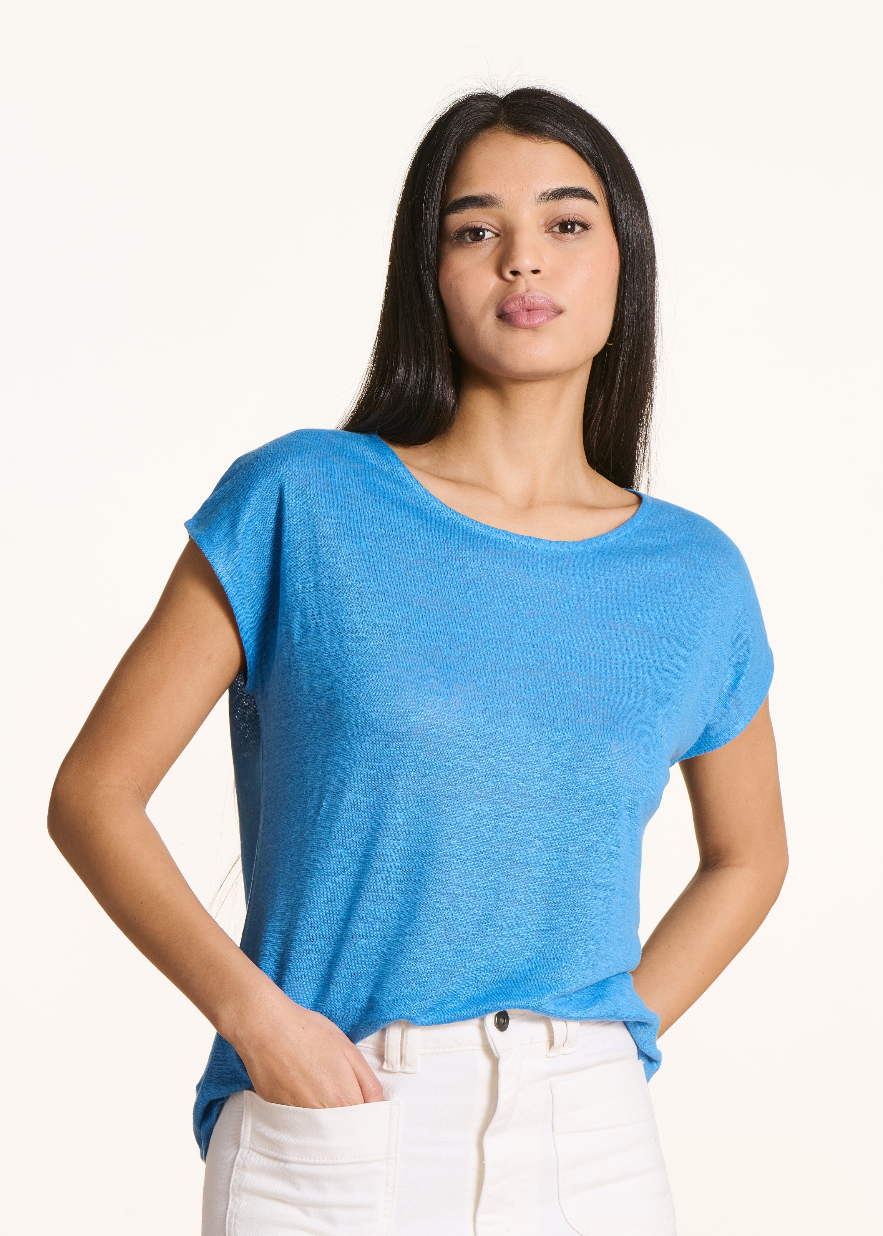 la-f-e-marabout-e-virano-t-shirt-blau-leinen image 1