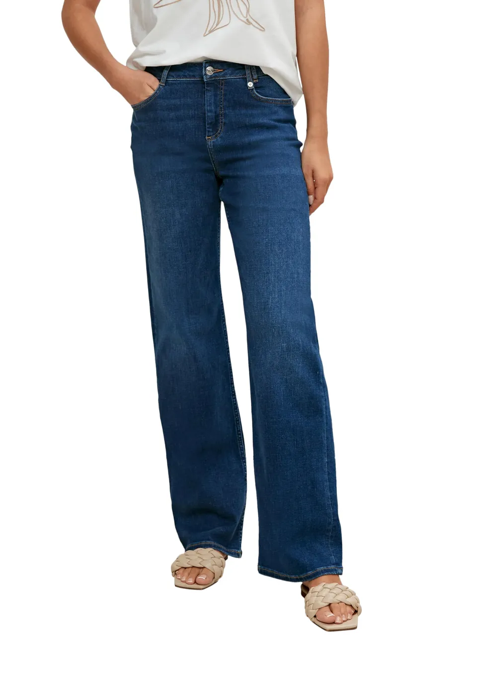 comma-trousers-freizeithose-culotte-gr-34-lang-tiefblau image 1