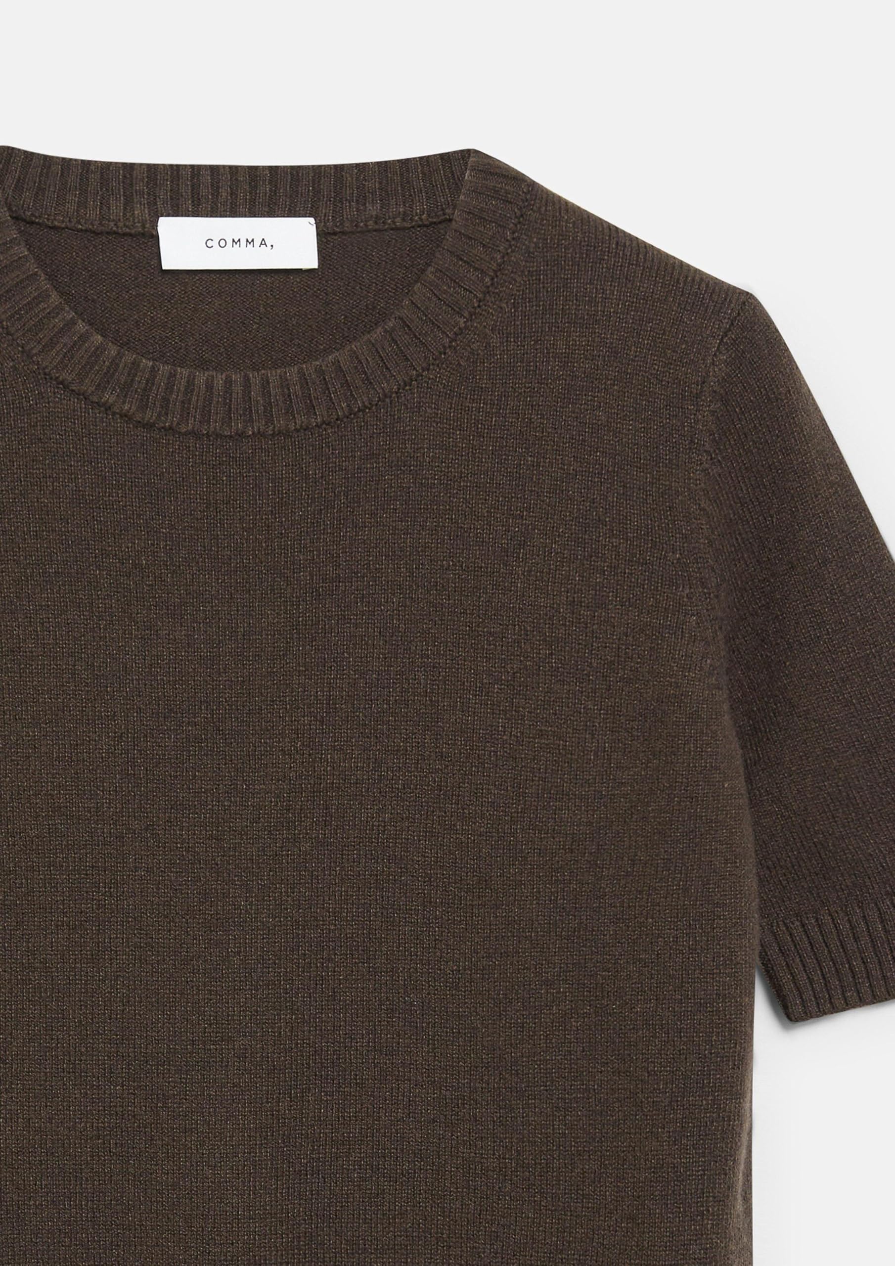 comma-knitwear-strickpullover-kurzarm-gr-34-dunkelbraun image 5