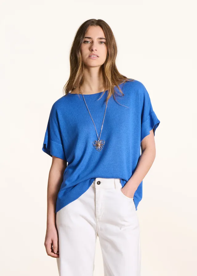 la-f-e-marabout-e-fregate-pullover-blau-bootsausschnitt image 1