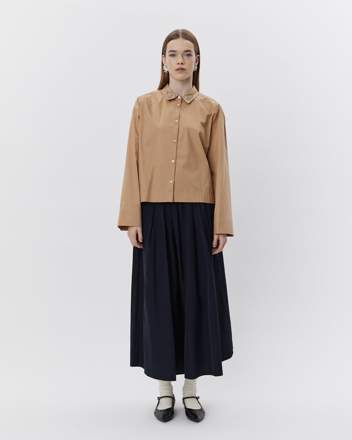 sofie-schnoor-women-ellidasw-bluse-camel-baumwolle-schleife image 2