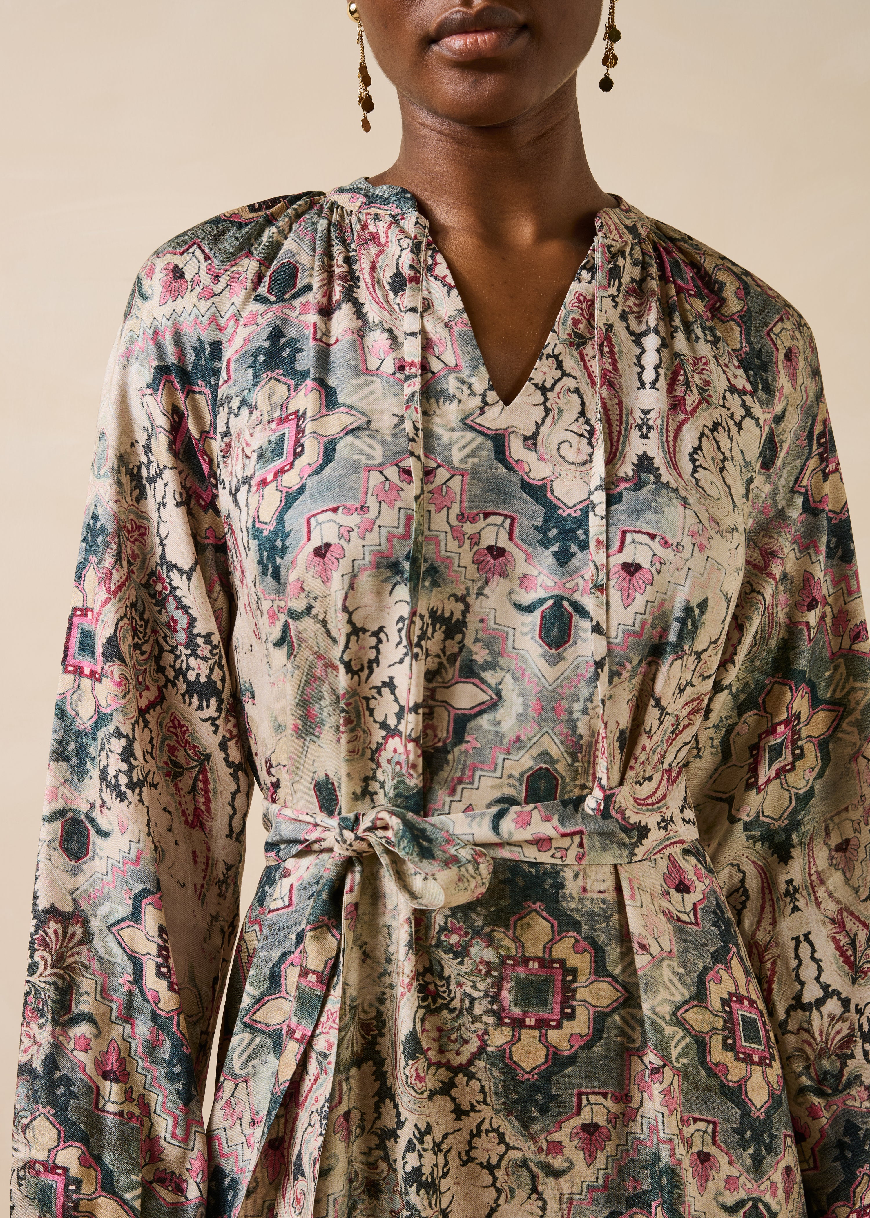 la-f-e-marabout-e-guapi-maxikleid-ecru-print-langarm image 5