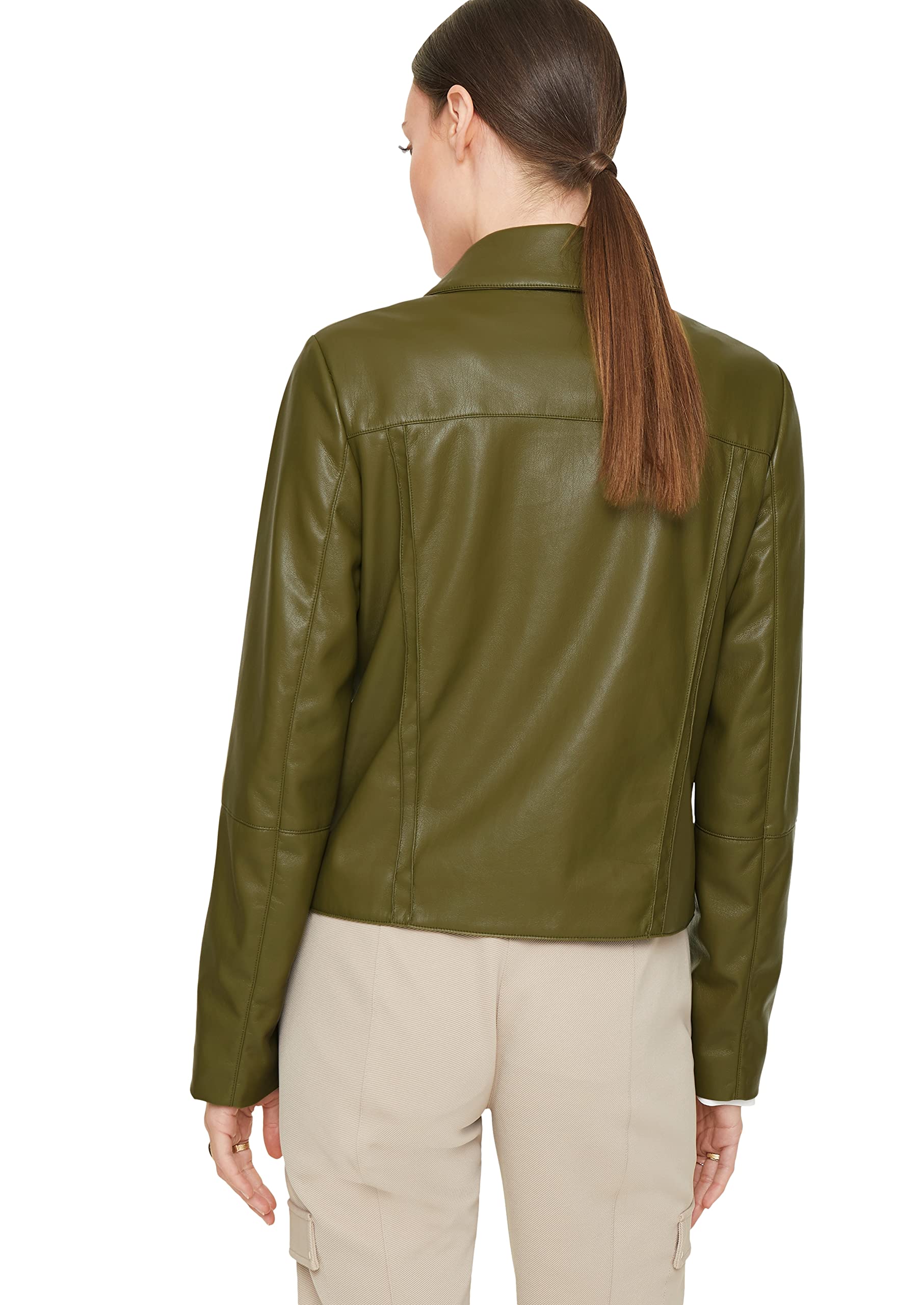 comma-jacke-glattleder-optik-deep-green-gr-38-kurz image 3