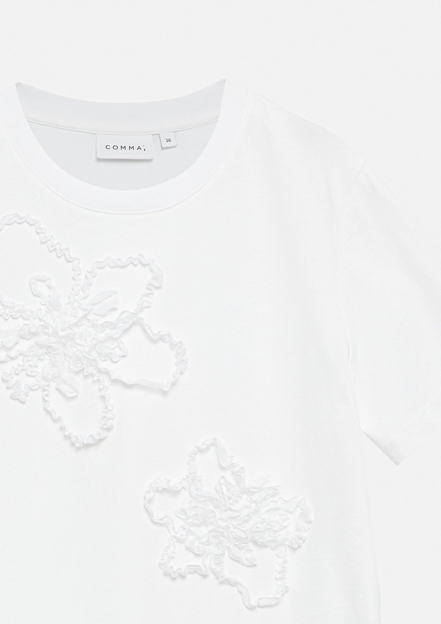 comma-t-shirt-blumenapplikationen-gr-e-36-damen-top image 5