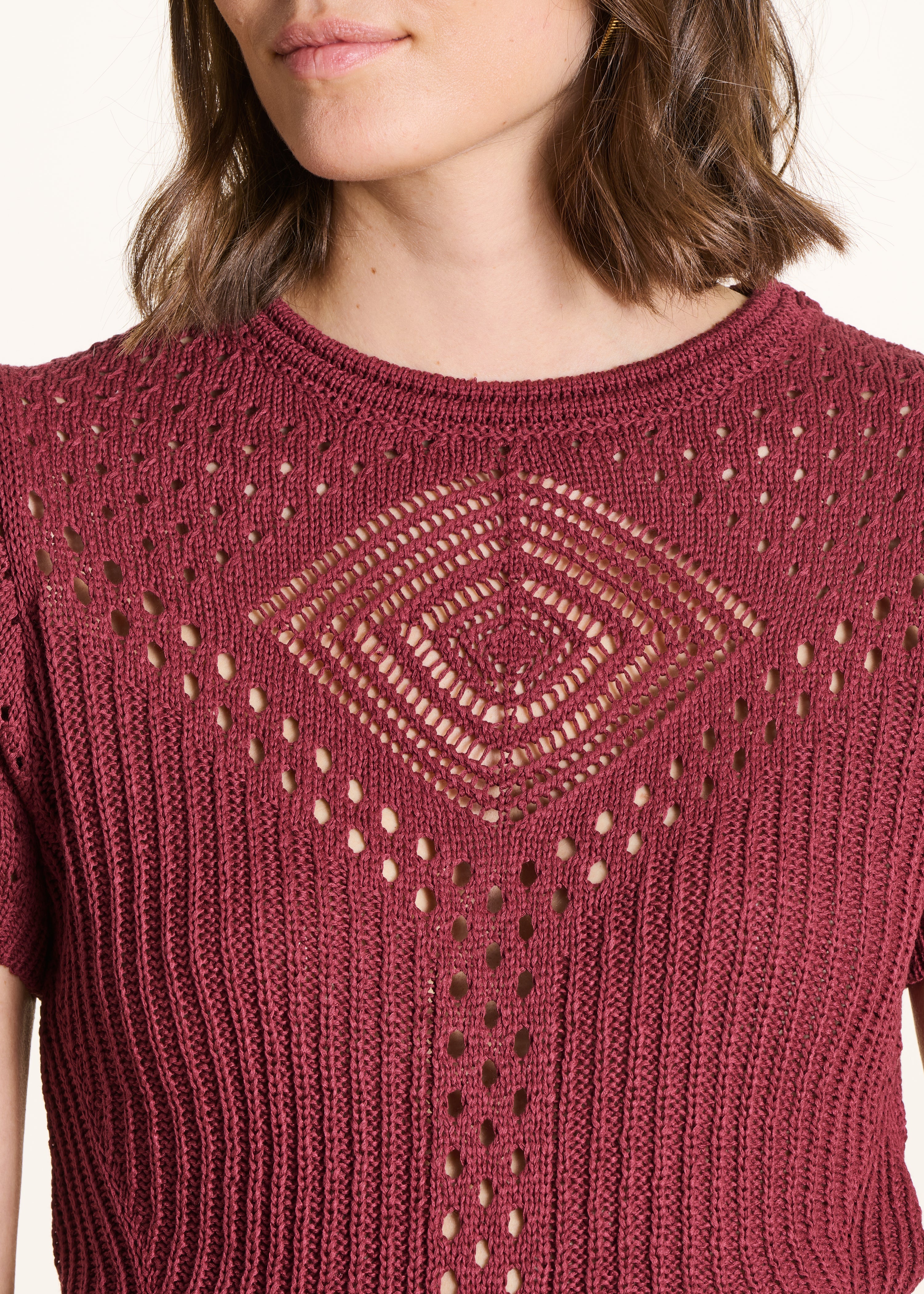 la-f-e-marabout-e-pullover-bordeaux-lochstrick-mahogany image 5