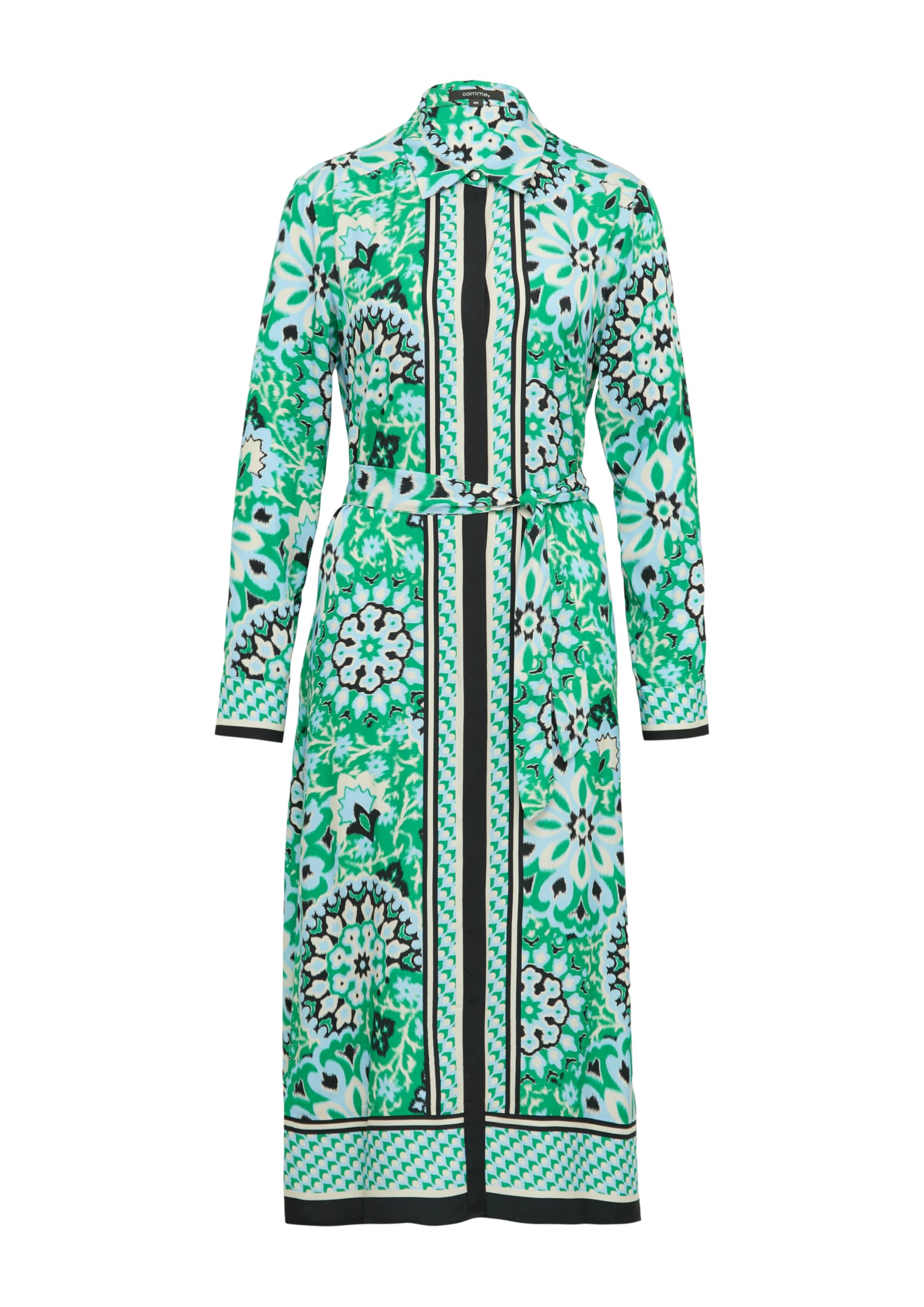 comma-midi-kleid-mit-knopfleiste-kleid-gr-36-print image 3