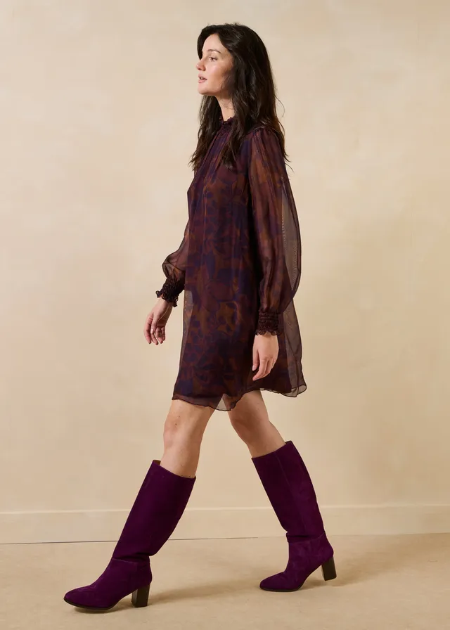 la-f-e-marabout-e-graziel-minikleid-violett-blumenmuster image 1