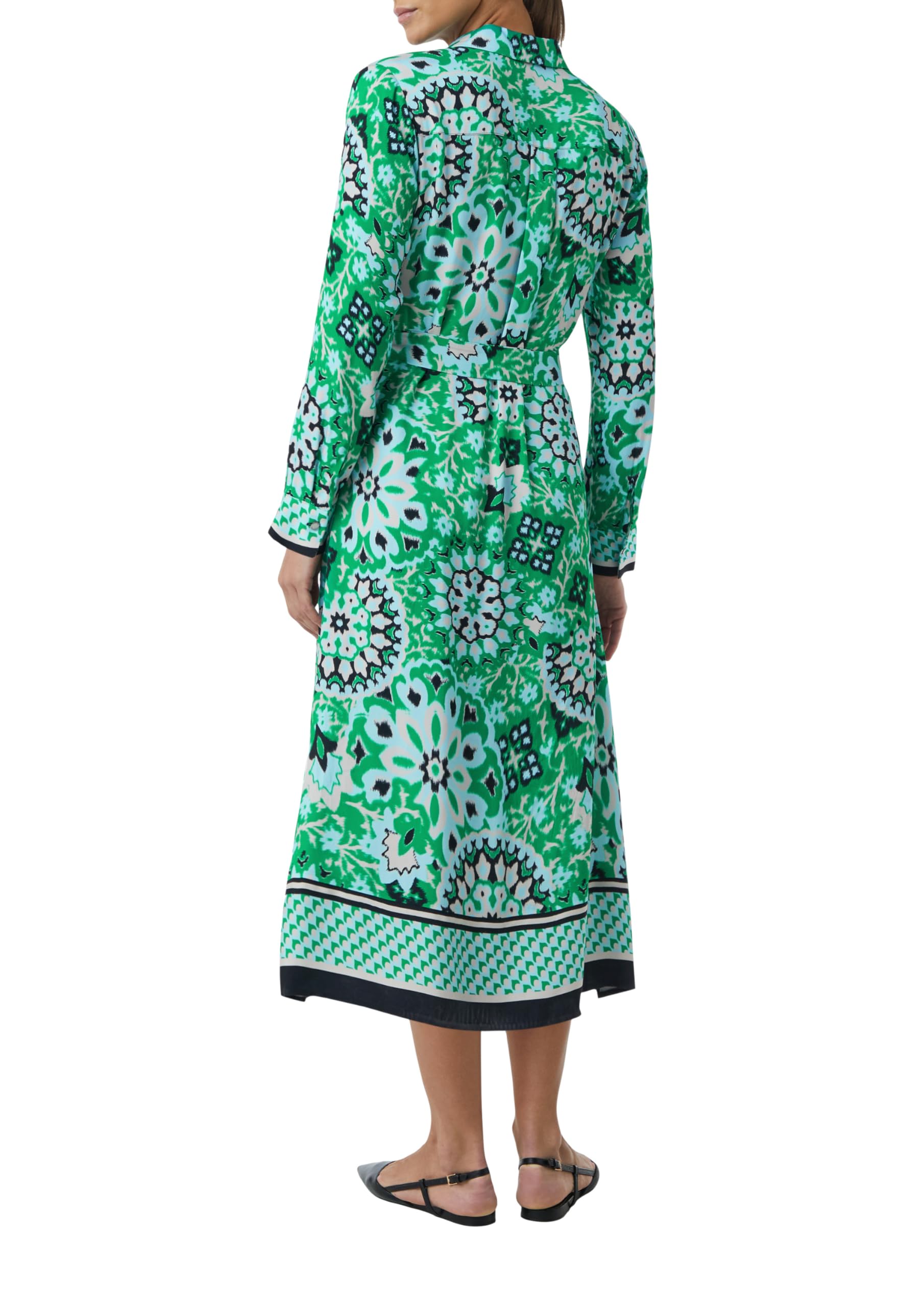 comma-midi-kleid-mit-knopfleiste-kleid-gr-36-print image 1