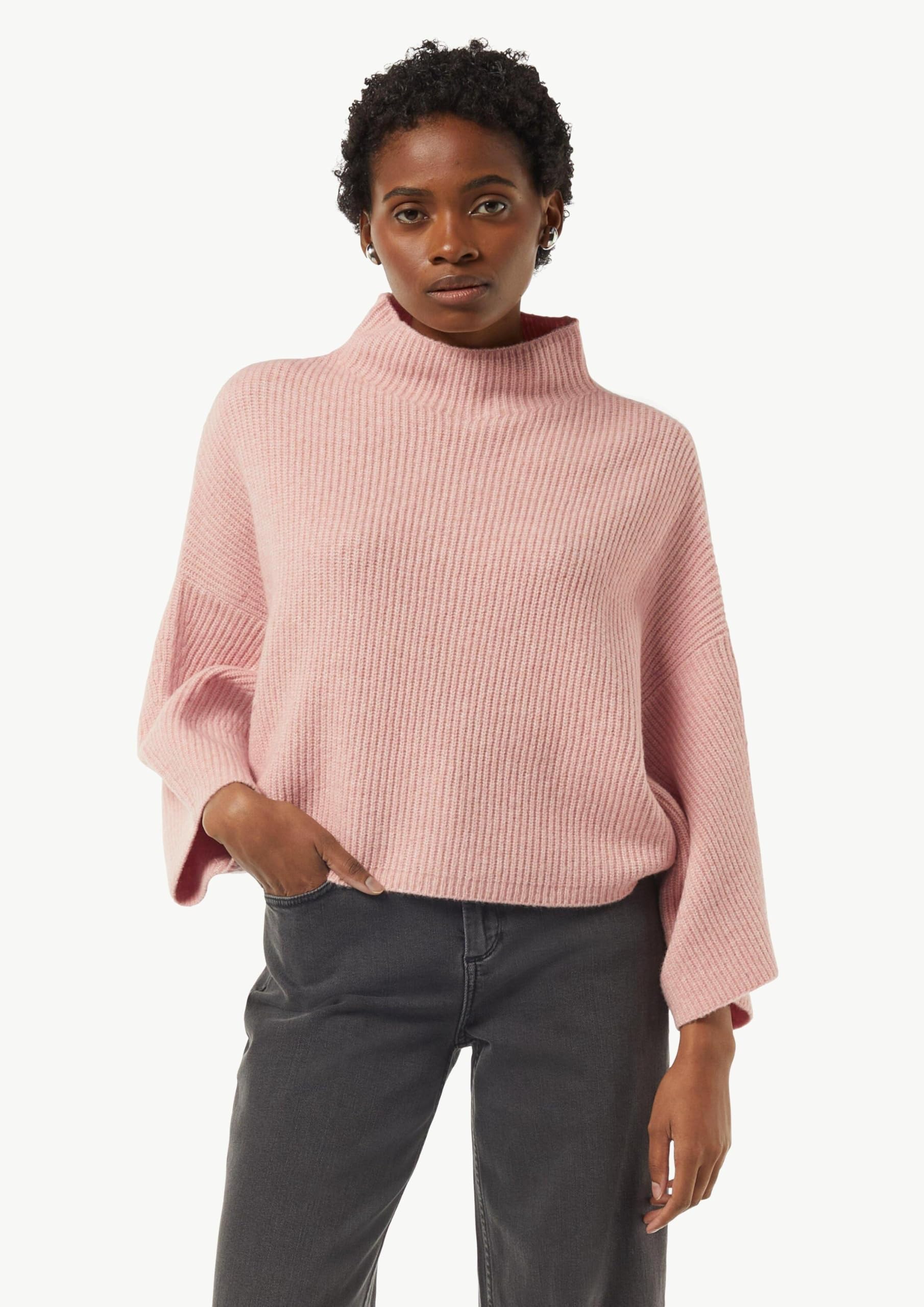 comma-ponchos-strick-poncho-mit-stehkragen-gr-m-perlmuttrosa image 5