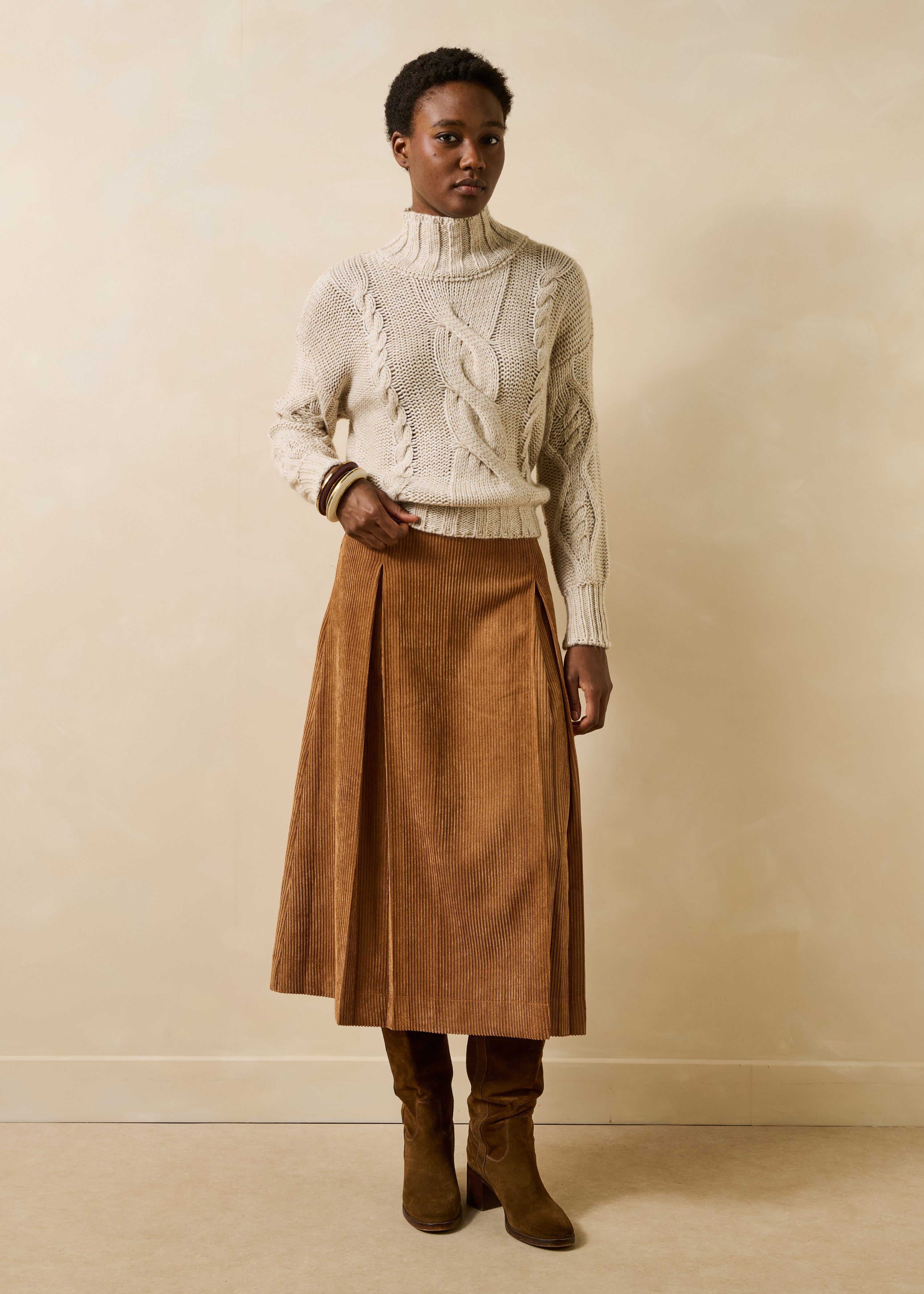 la-f-e-marabout-e-genaro-rock-camel-cord-midi-kellerfalten image 1