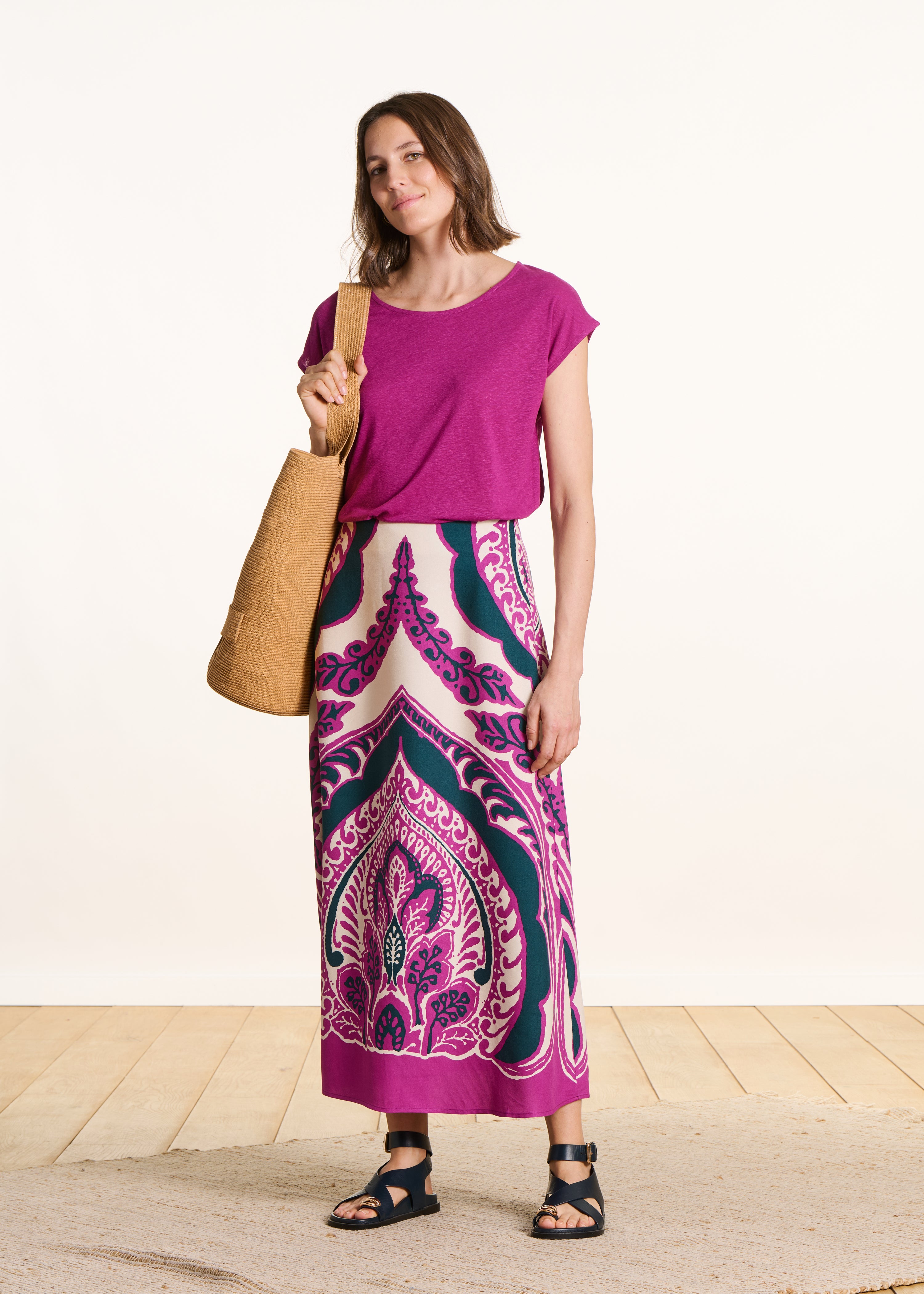 la-f-e-marabout-e-clodia-midirock-violett-paisley-muster image 1