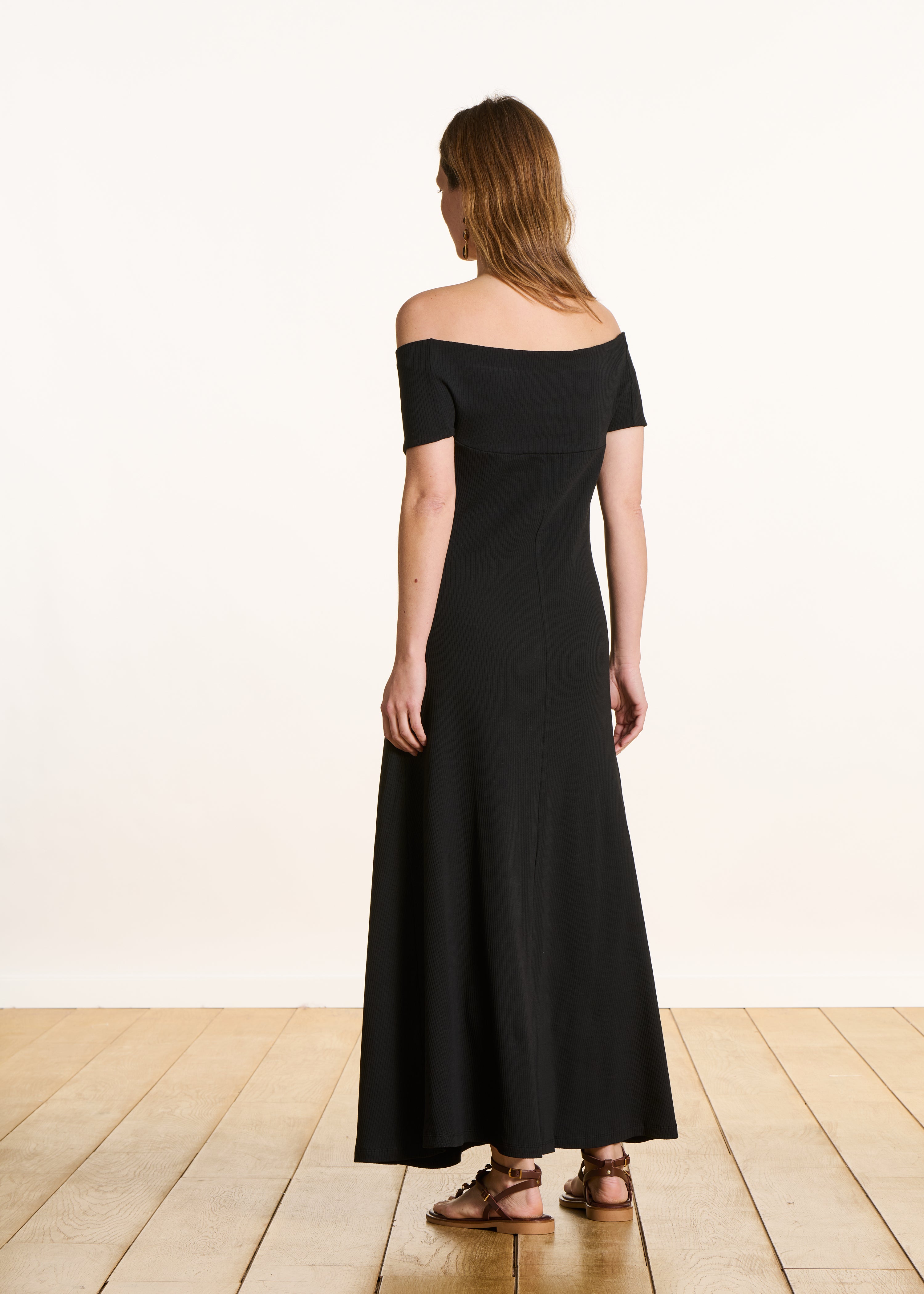 la-f-e-marabout-e-faon-midikleid-schwarz-bio-baumwolle image 3
